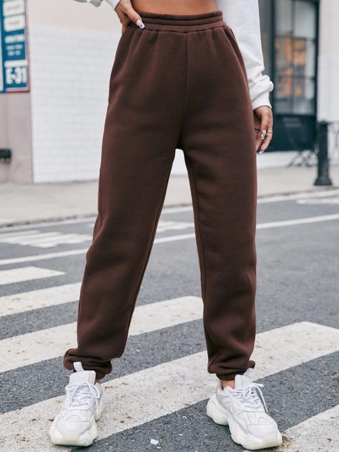 

TABADTOD Women Relaxed Loose Fit Joggers Trousers, Brown