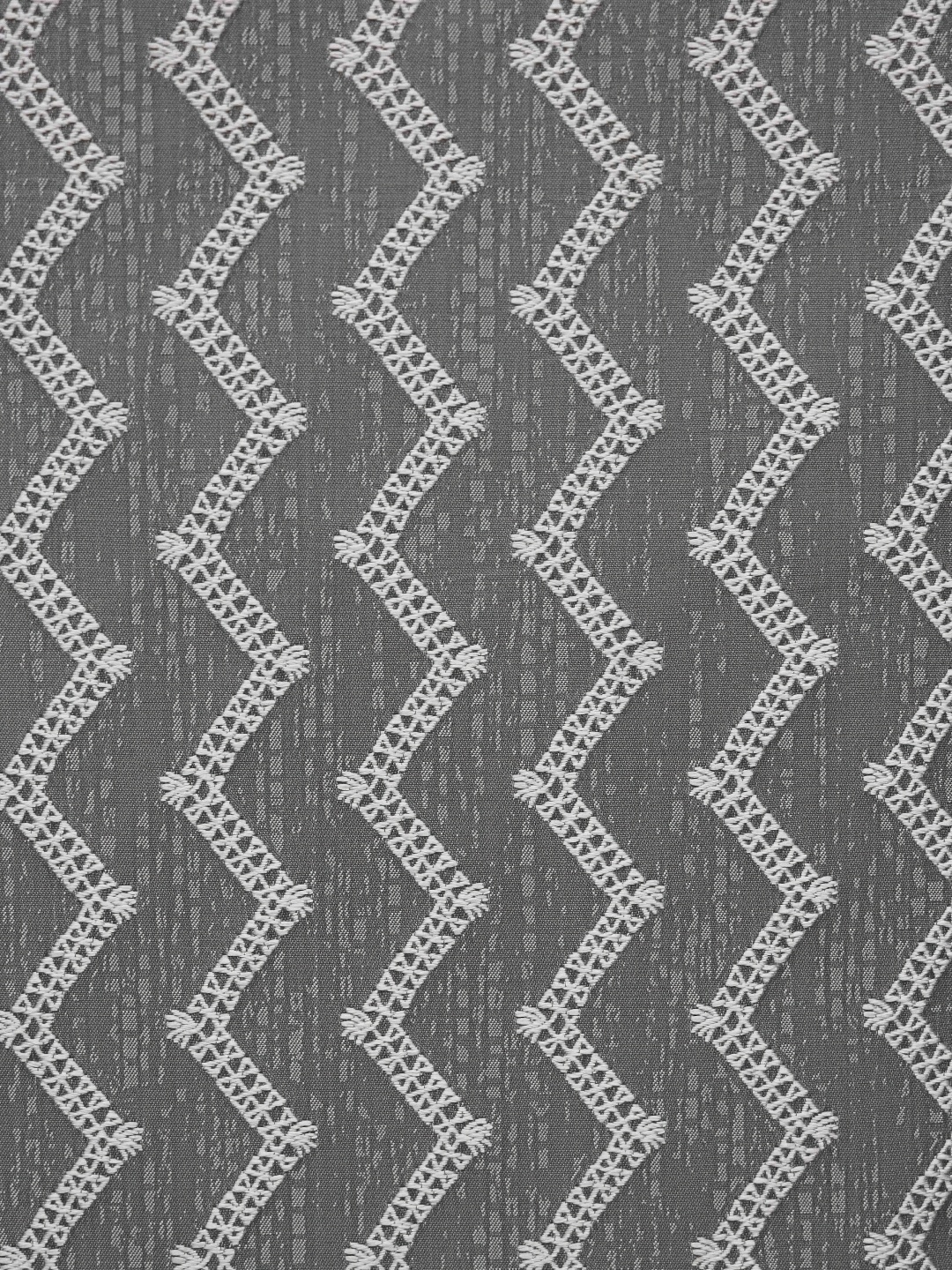 

Ariana Rhythm Grey & White Geometric Printed Room Darkening Door Curtain