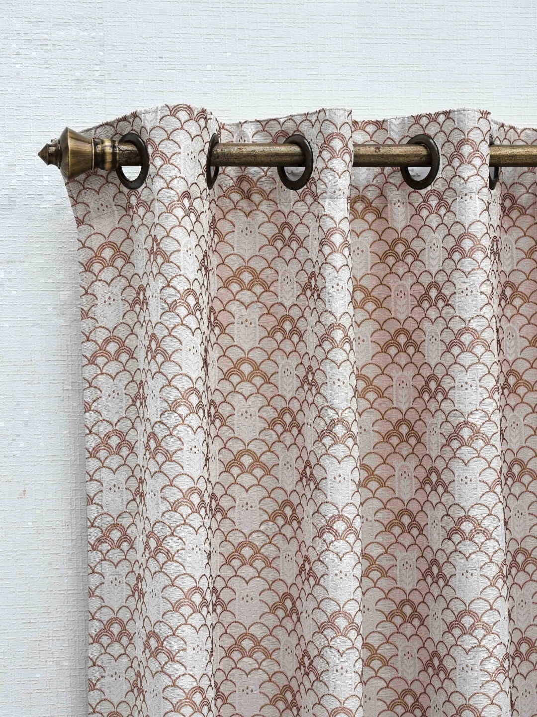 

Ariana Mehraab Grey Melange & White Floral Printed Door Curtain