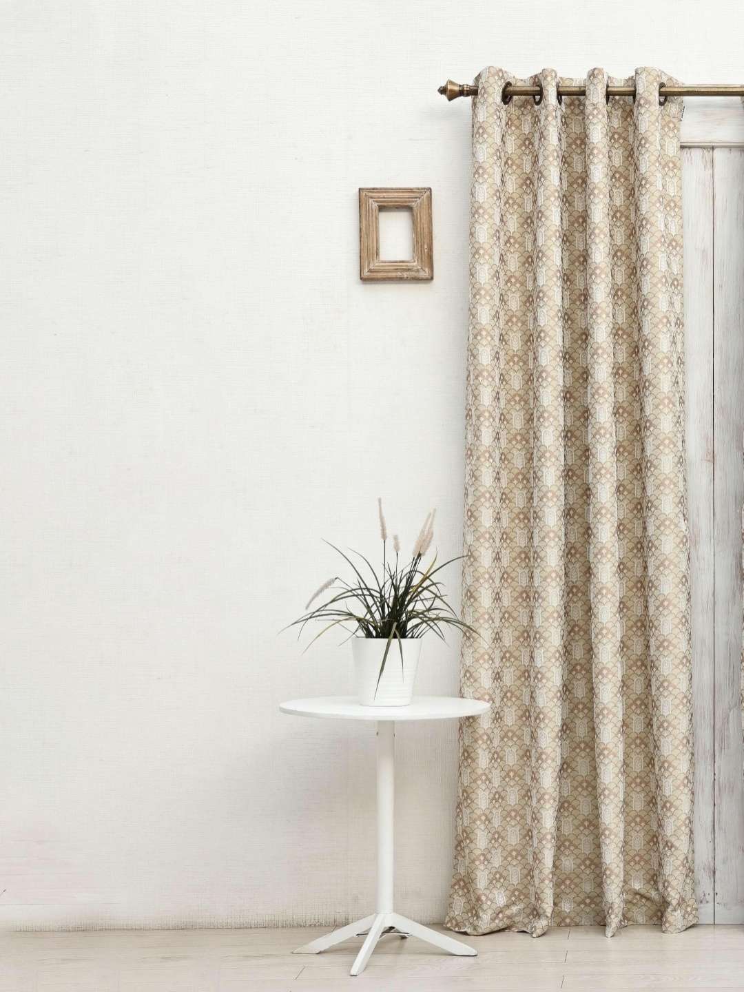 

Ariana Mehraab Green & Brown Geometric Printed Long Door Curtain
