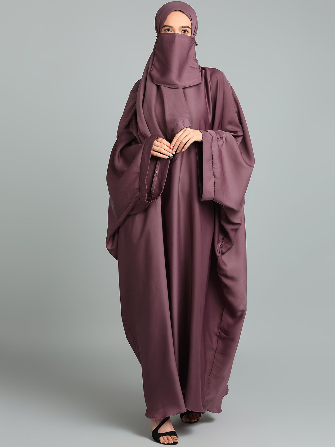 

BROKE BRAND Women Solid Abaya Burqas, Pink
