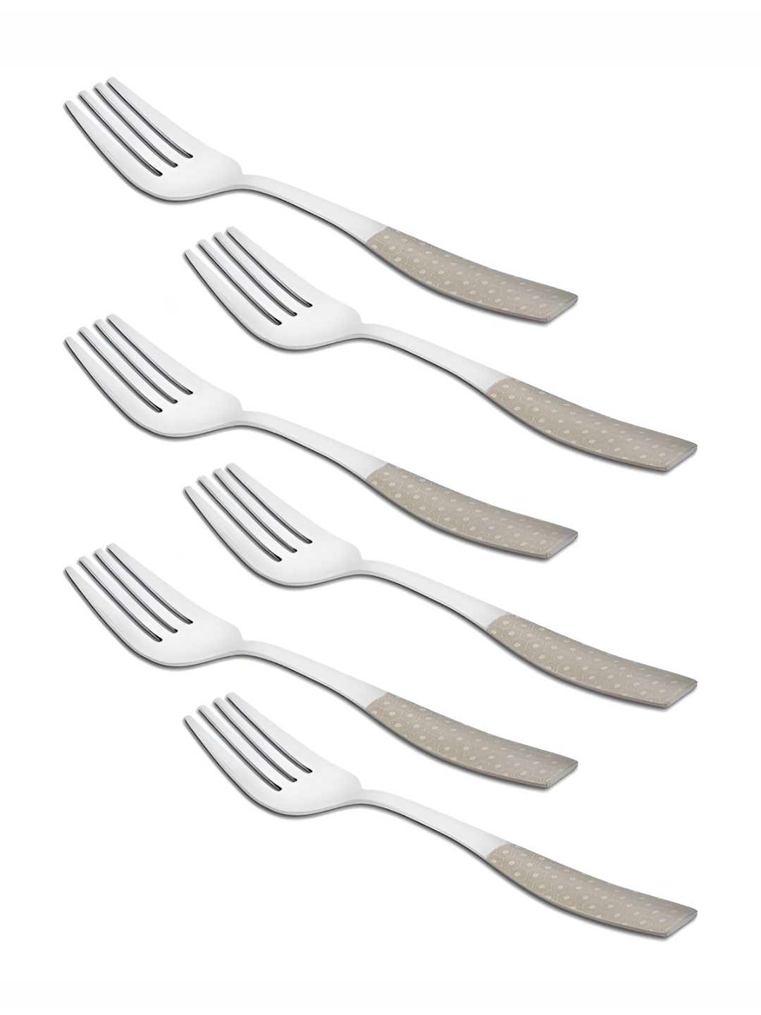 

Parage Silver Toned 6 Pieces Stainless Steel Table Fork Set