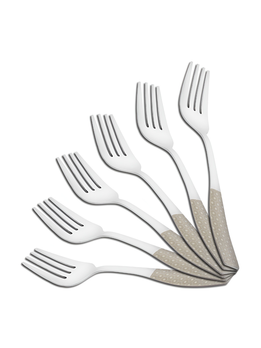 

Parage Silver Toned 6 Pieces Stainless Steel Dinner Fork Set