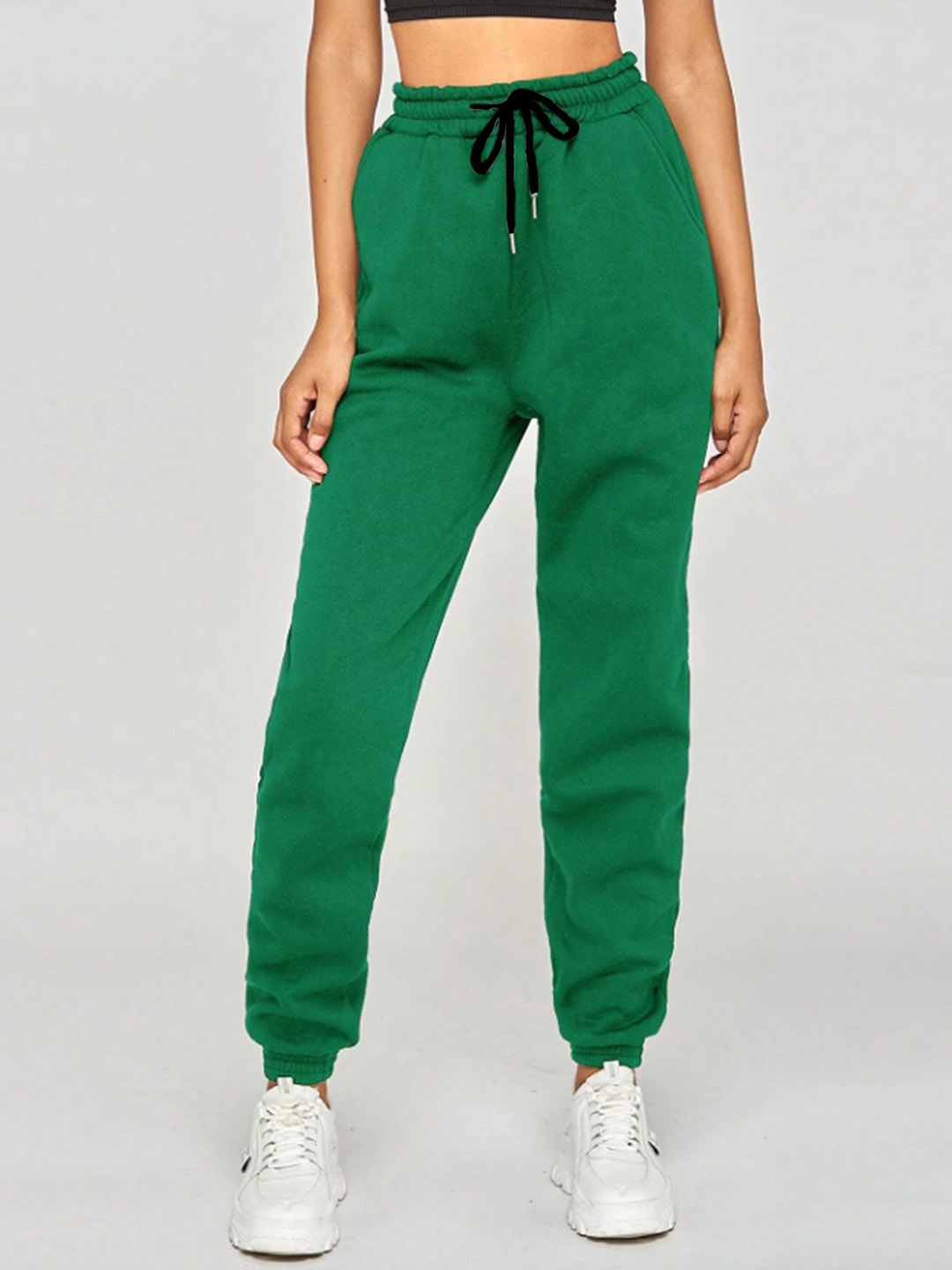 

The Roadster Lifestyle Co. Women Mid-Rise Slim-Fit Joggers, Green