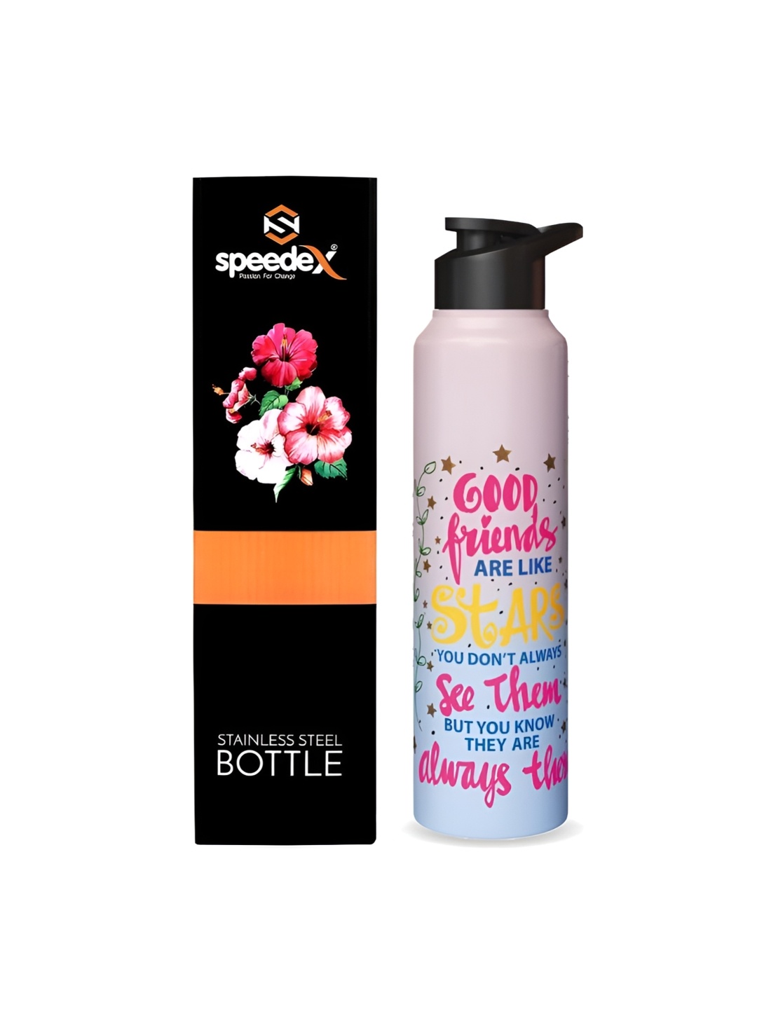 

Speedex Pink & Blue Printed Stainless Steel Water Bottle 1L