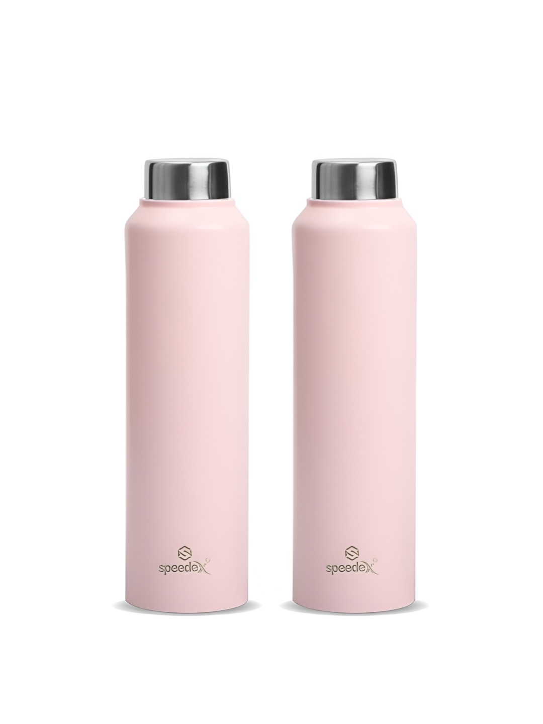 

Speedex Pink & Silver Toned 2 Pieces Leakproof Screw Cap Stainless Steel Water Bottle 1L