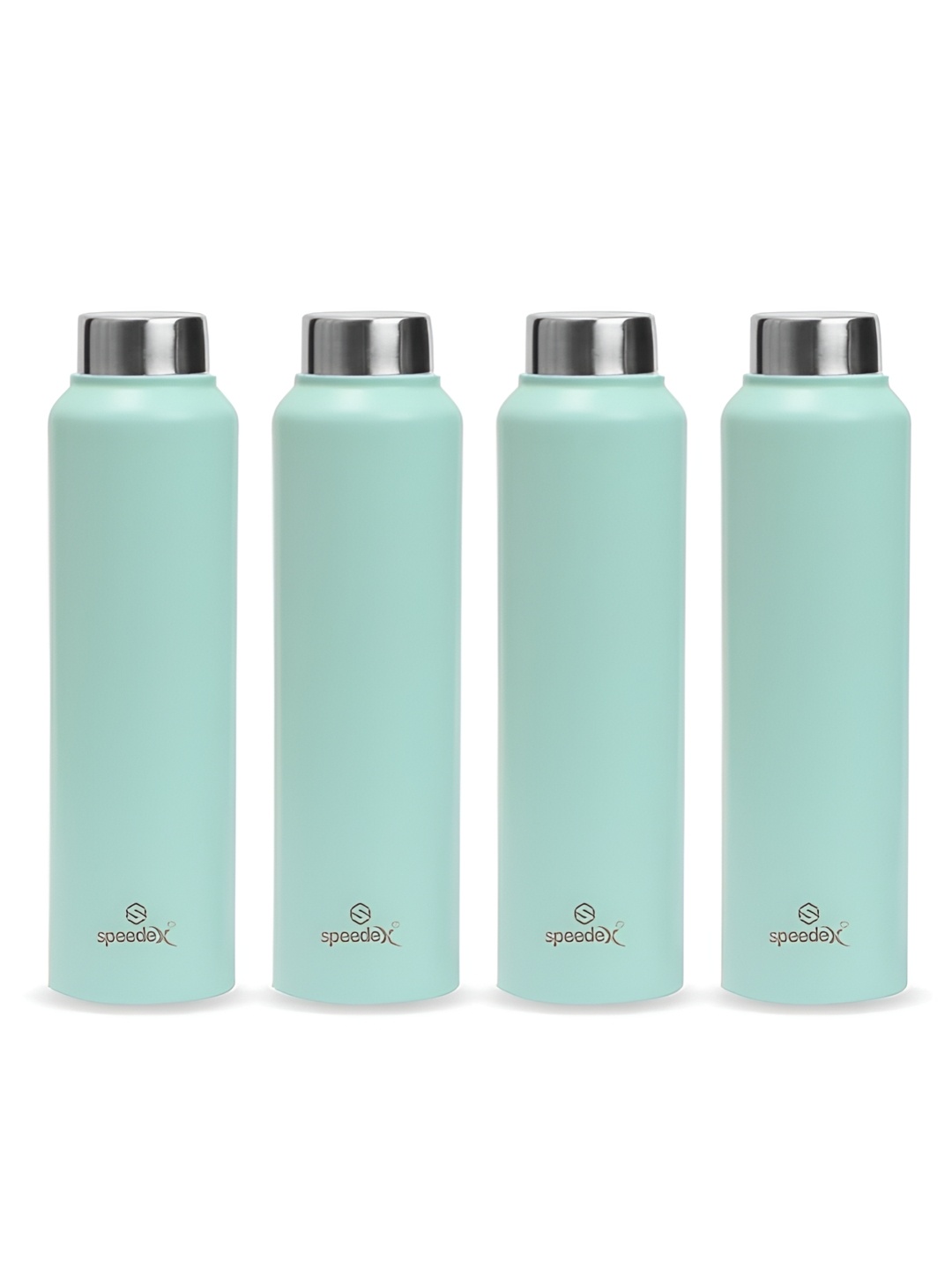

Speedex Green & Silver Toned 4 Pieces Stainless Steel Water Bottle 1L Each
