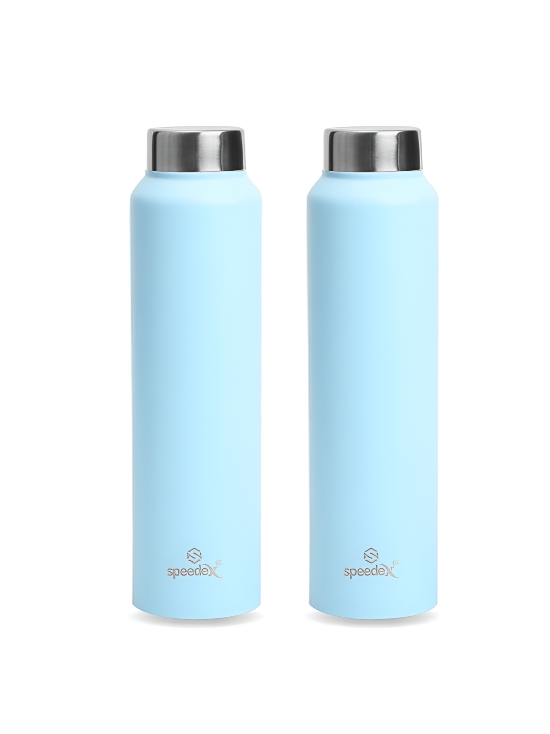 

Speedex Blue and Silver-Toned 2 Pieces Stainless Steel Water Bottle 1L Each