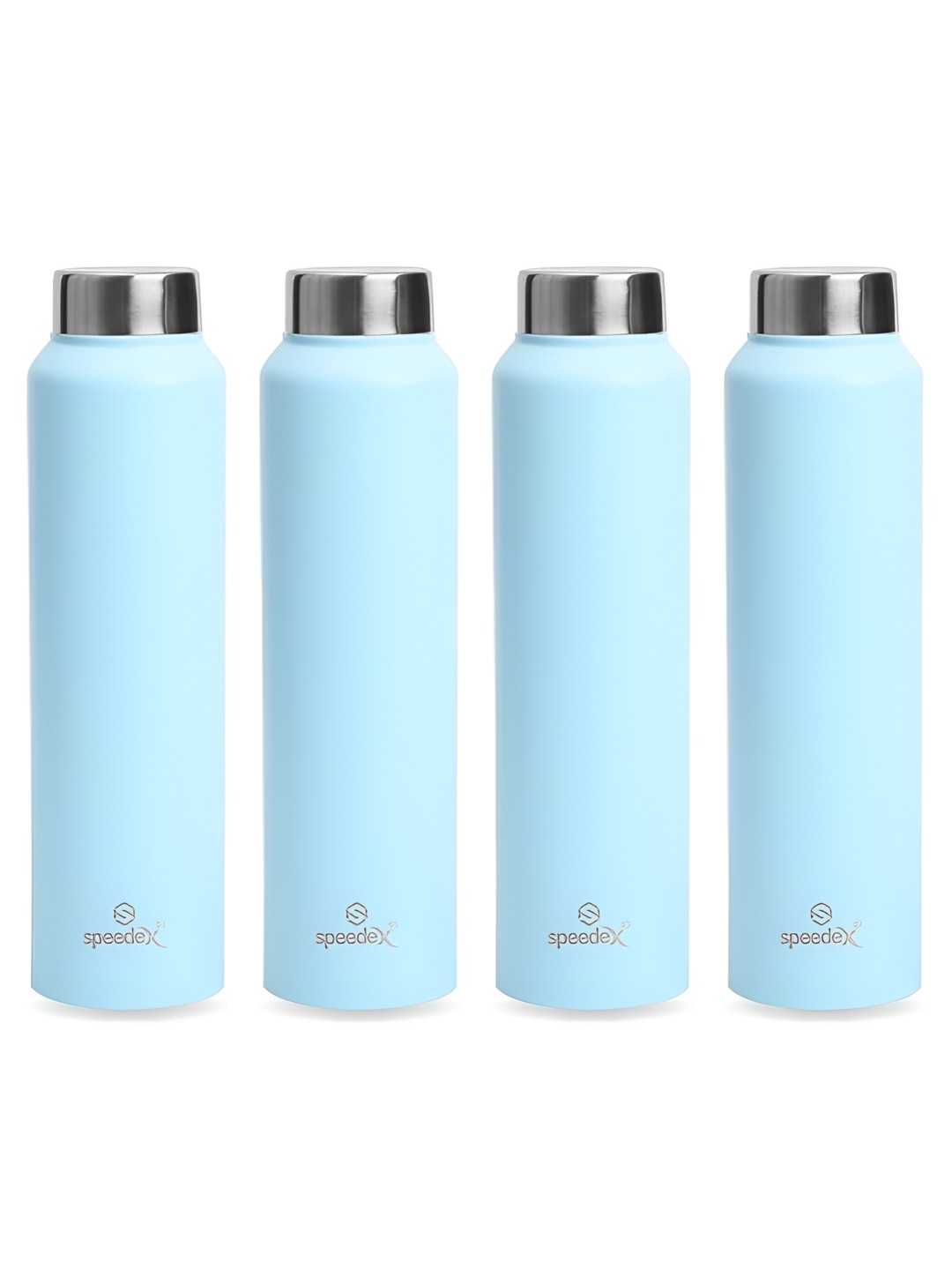 

Speedex Blue and Silver-Toned 4 Pieces Stainless Steel Water Bottle 1L Each