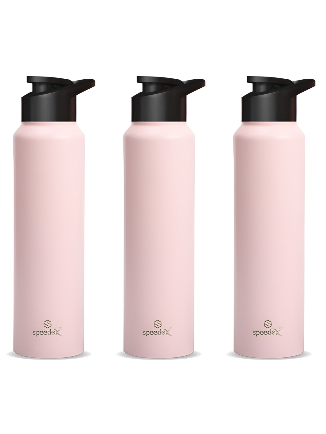 

Speedex Pink and Black 3 Pieces Stainless Steel Water Bottle 1L Each