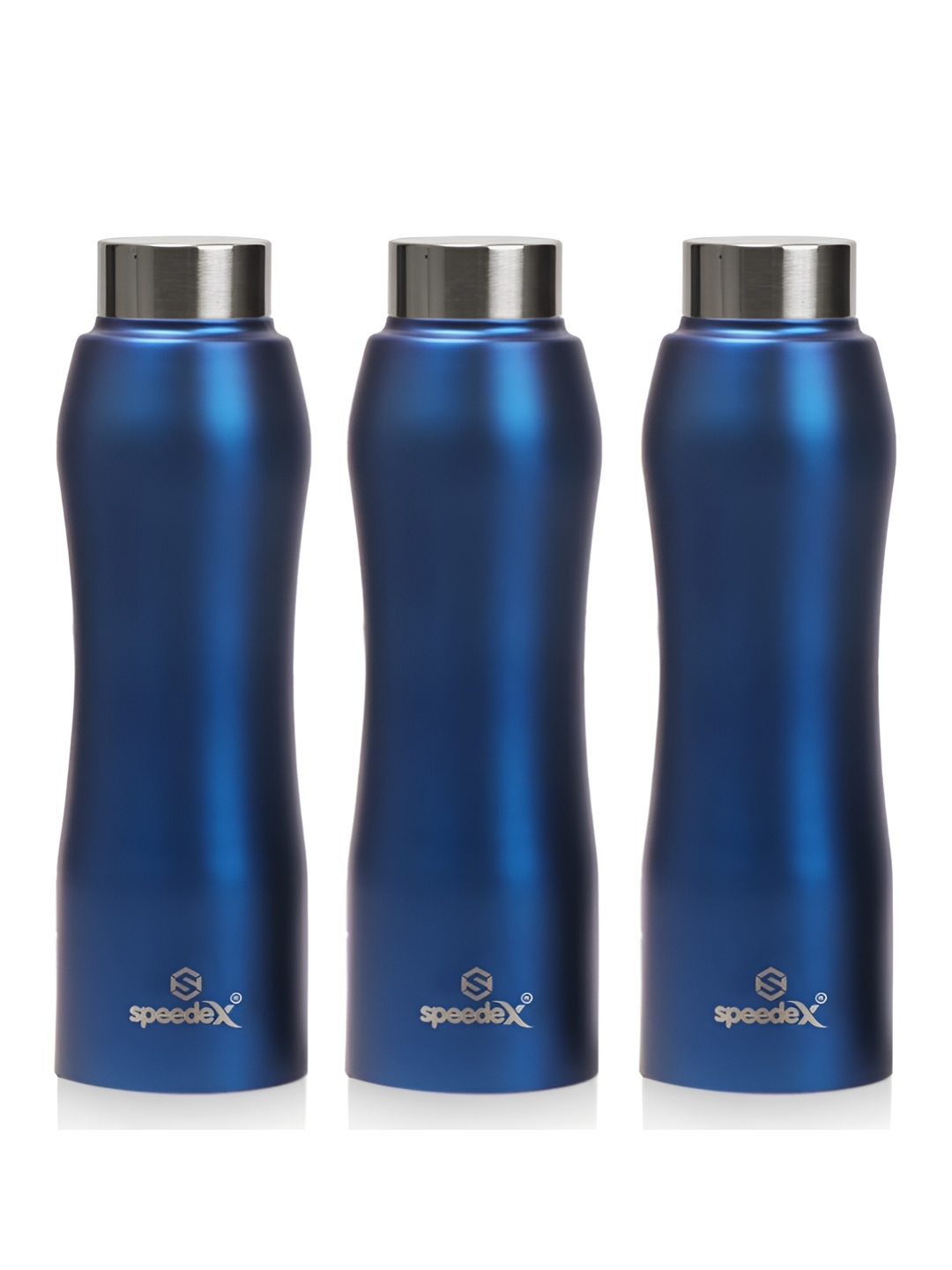 

Speedex Blue & Silver Toned 3 Pieces Stainless Steel Water Bottle 1L