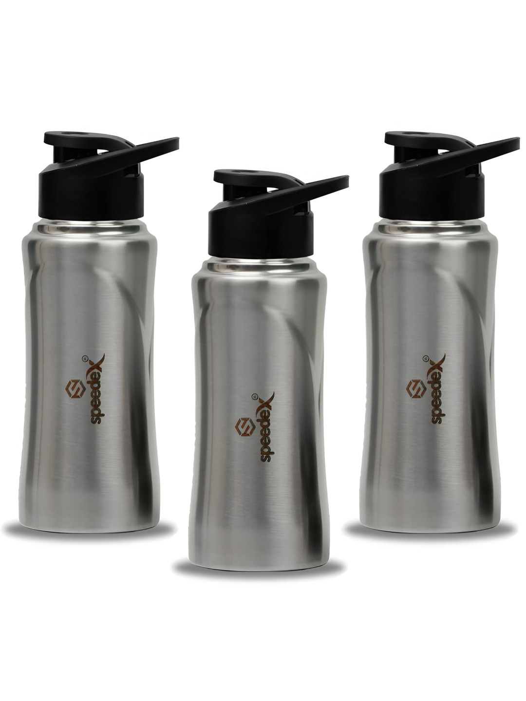 

Speedex Silver-Toned 3 Pieces Stainless Steel Water Bottle 500 ml Each