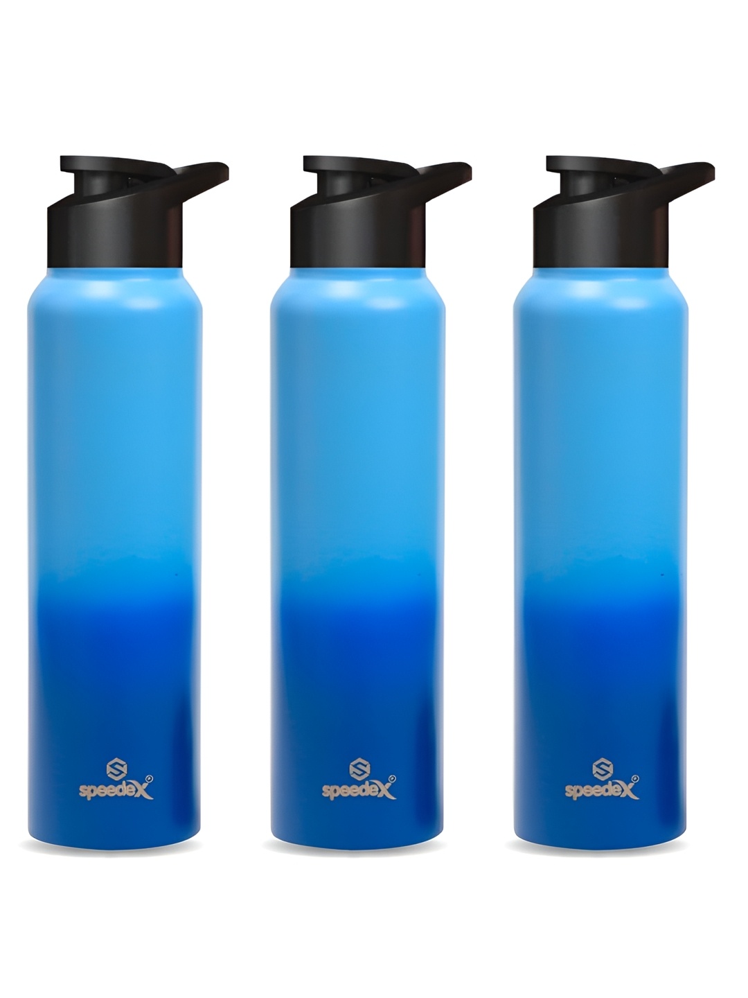 

Speedex Blue & Black 3 Pieces Stainless Steel Water Bottle 1L Each