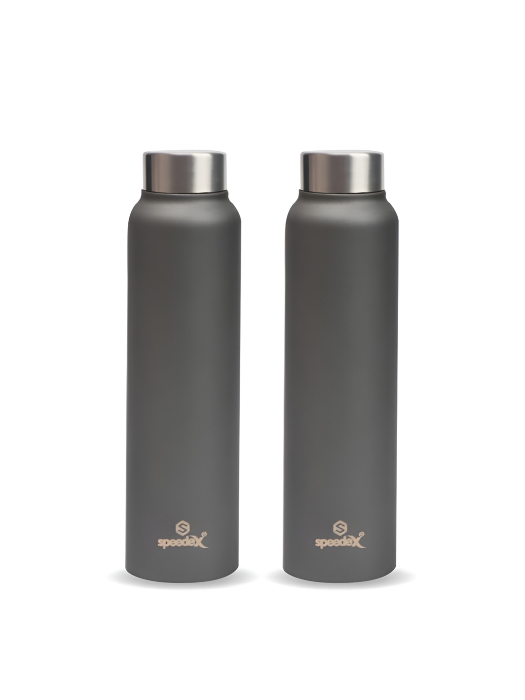 

Speedex Grey & Silver Toned 2 Pieces Stainless Steel Water Bottle 1L