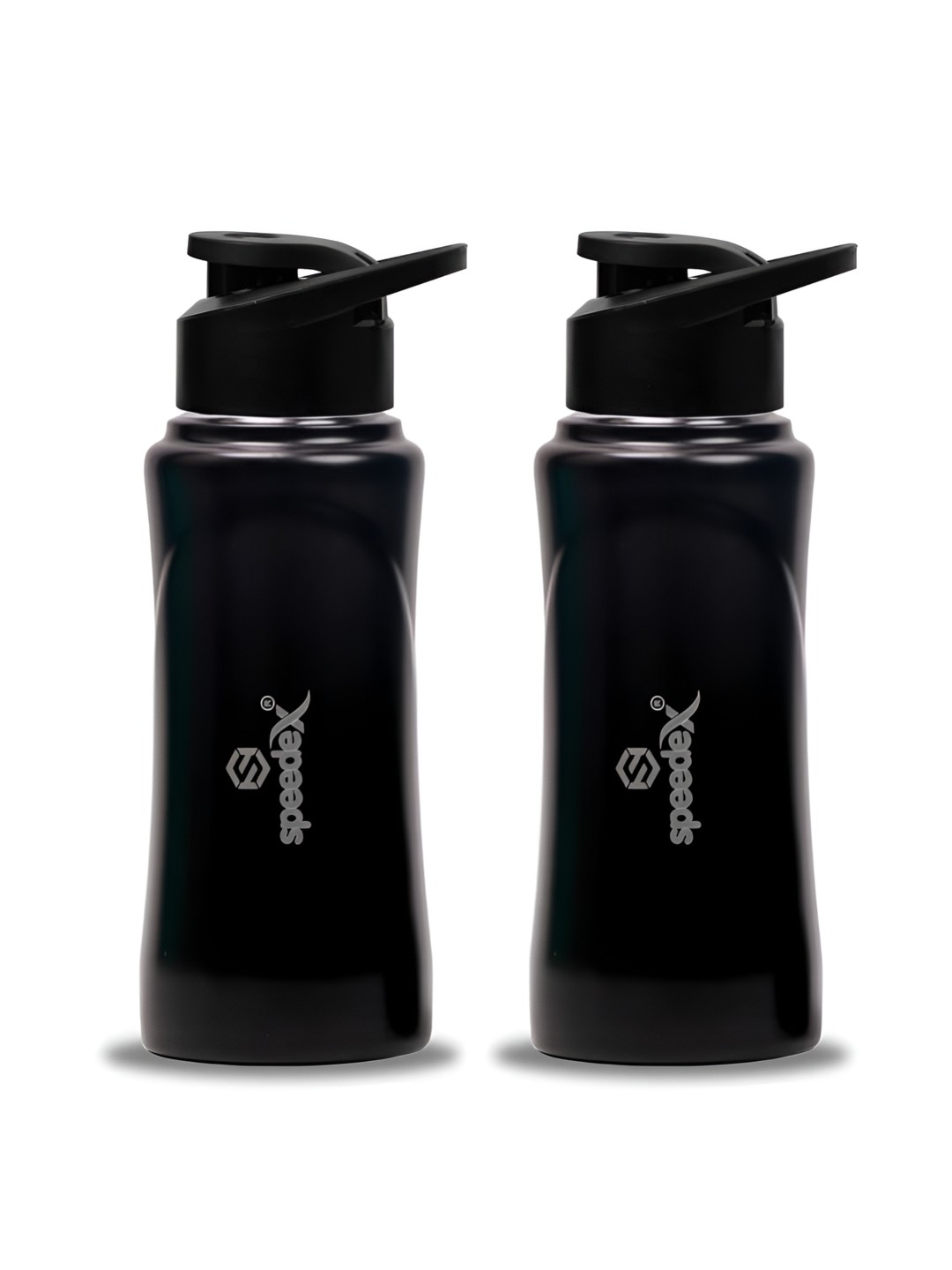 

Speedex Black & White 2 Pieces Brand Logo Printed Stainless Steel Water Bottle 1 Ltr Each
