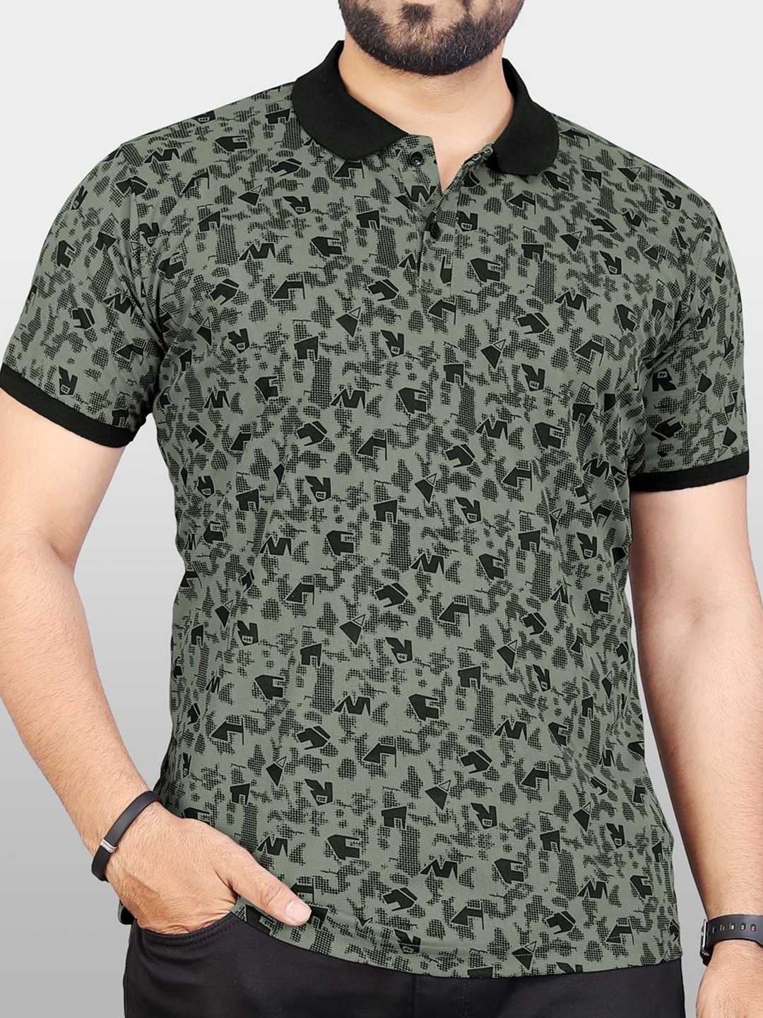 

VeBNoR Men Abstract Printed Round Neck T-shirt, Grey