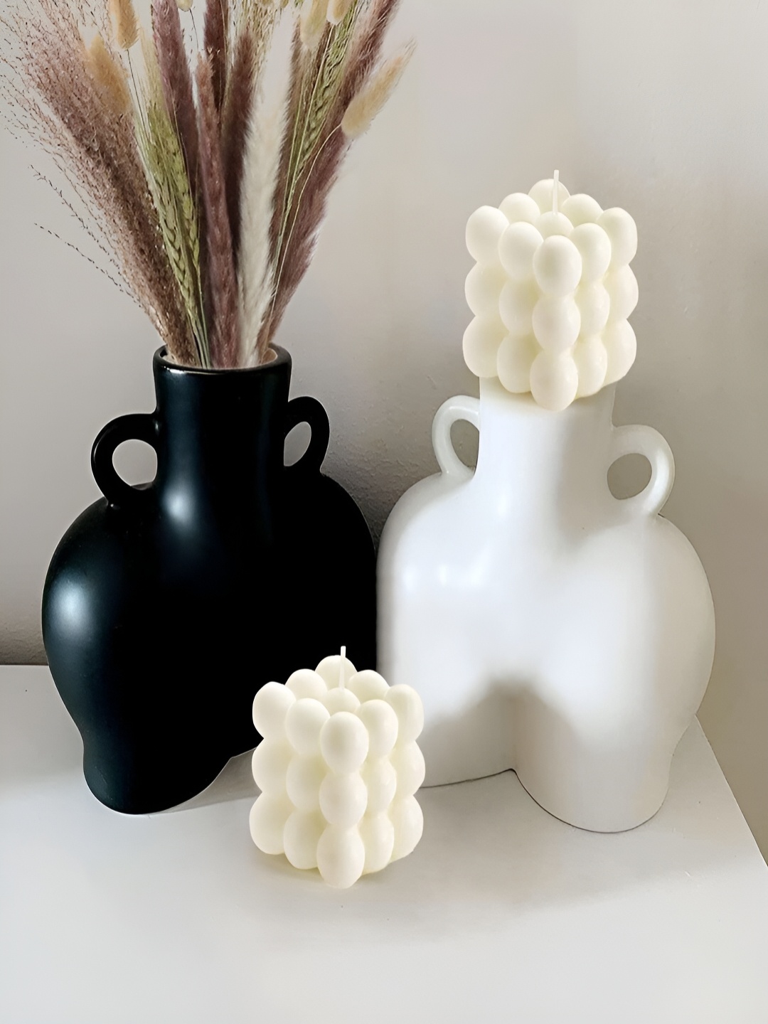 

PROKART White 2 pieces Pillar Candle