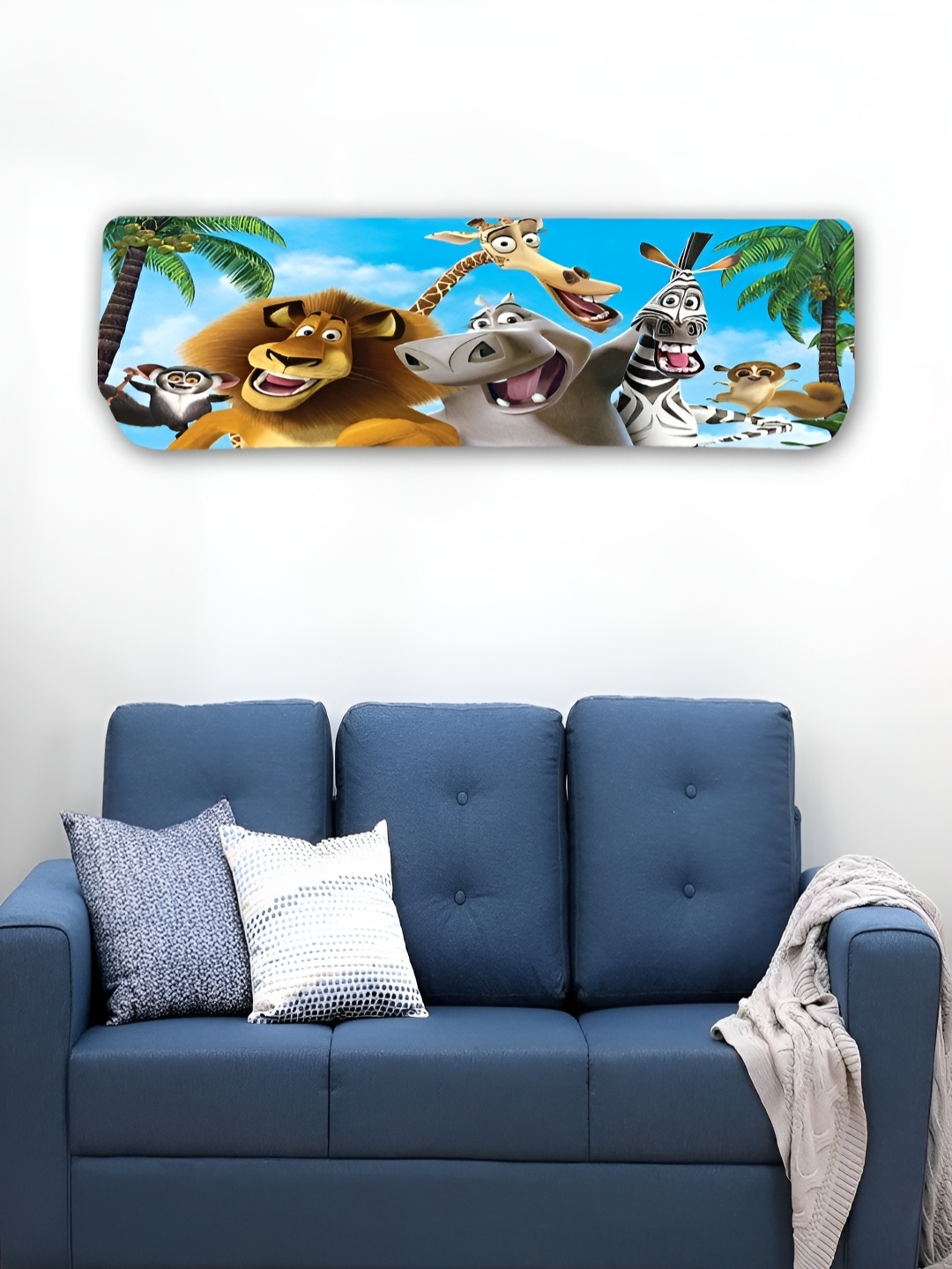 

MARUTI ENTERPRISE Blue & Brown Printed Split AC Cover