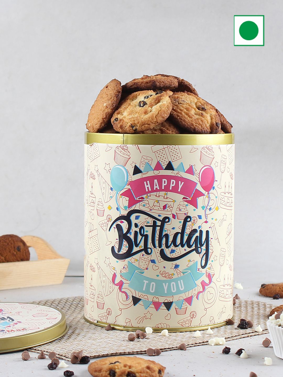 

Cookieman Happy Birthday Assorted Cookies Gift Tin - 600g