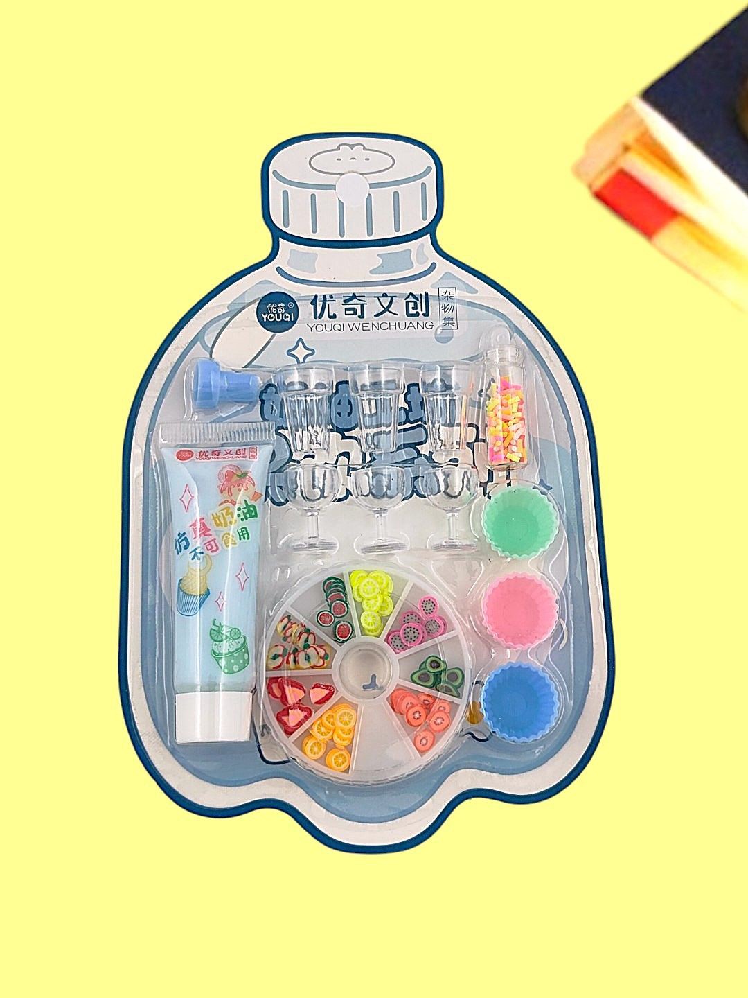 

Yellow Bee Creative Crafting Cupcakes & Ice Cream Themed Resin Craft Kits, Blue
