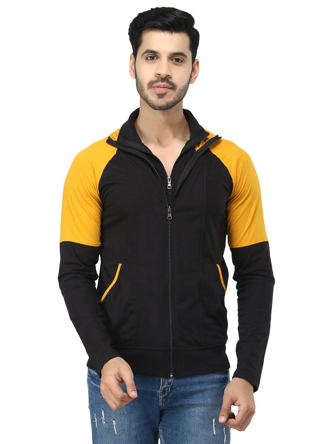 

Black Collection Men Colourblocked Cotton T-shirt