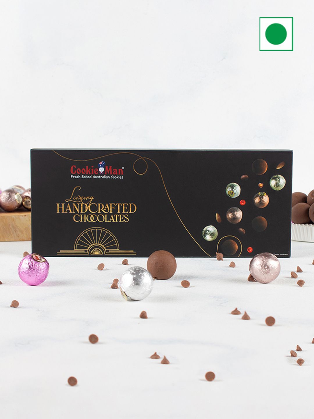 

Cookieman 12 Premium Chocolate Gift Box 150g, Black