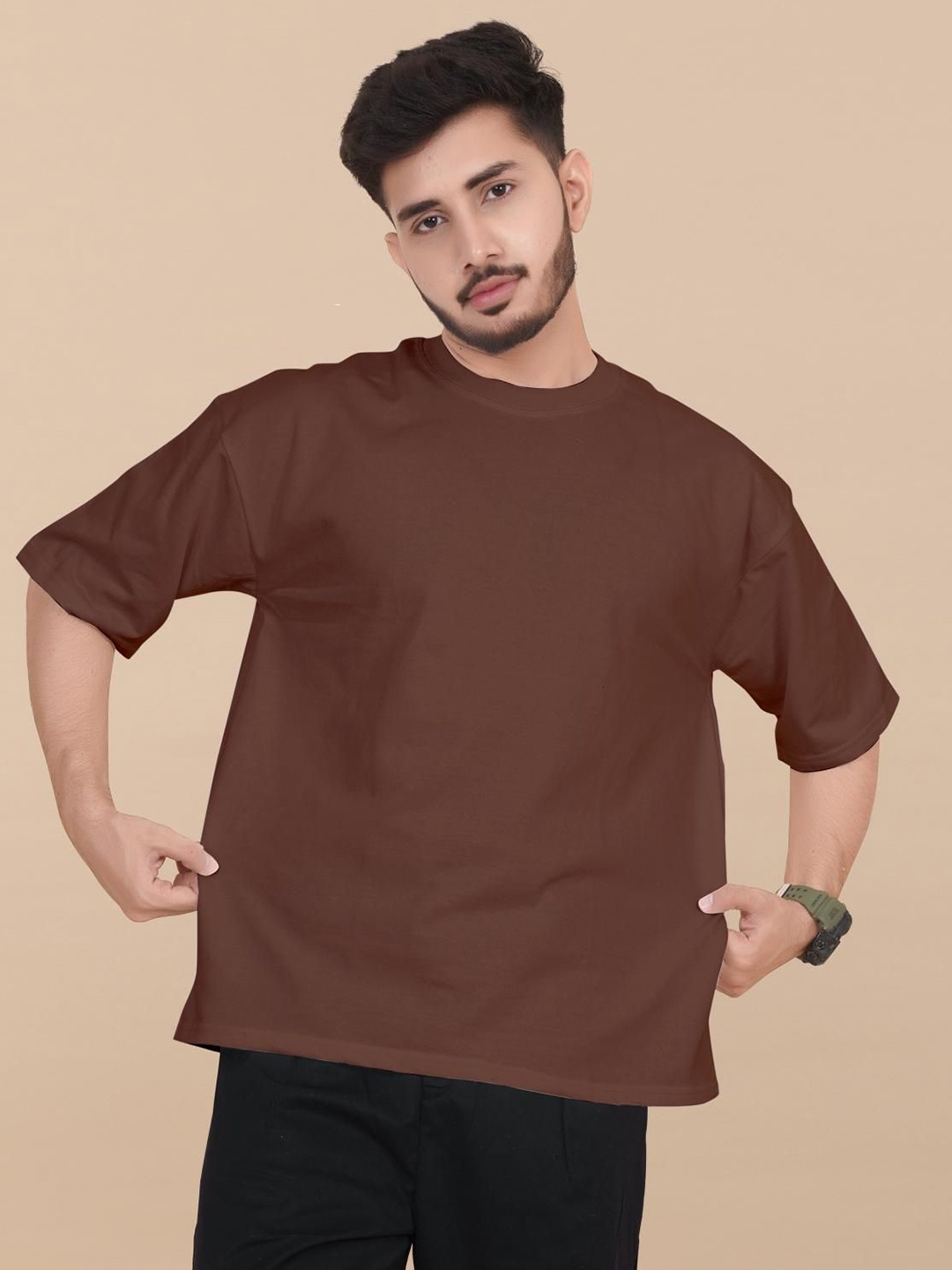 

BLURR Men Pockets T-shirt, Coffee brown