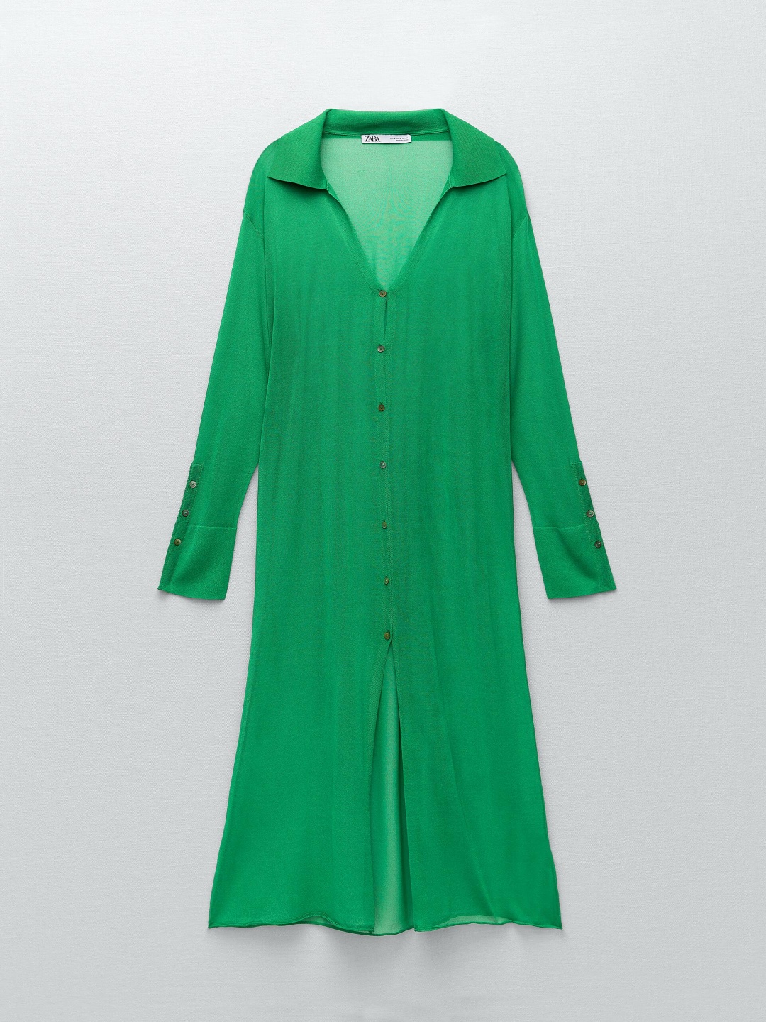 

ZARA Shirt Dress, Green
