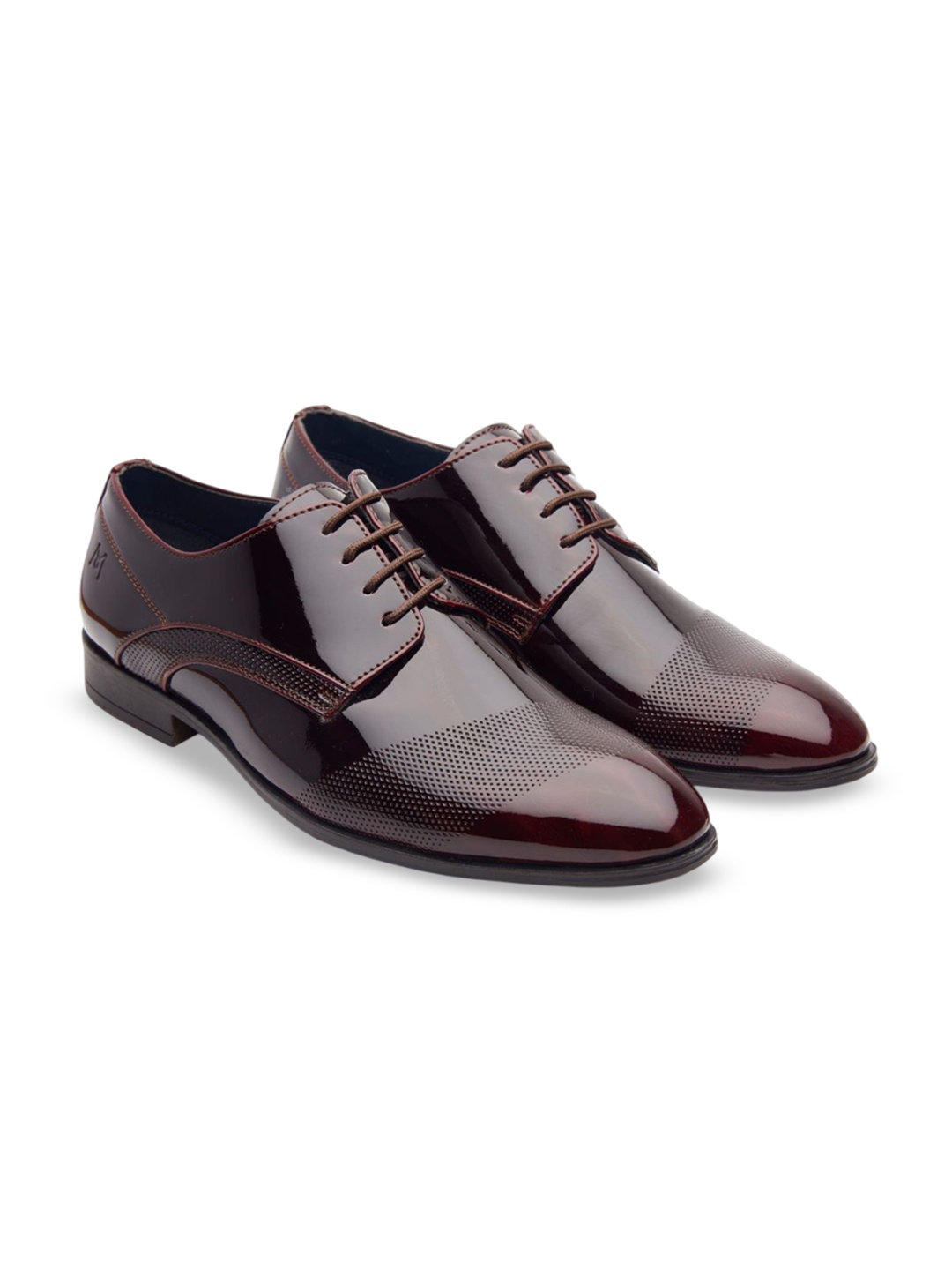 

MICHAEL ANGELO Men Formal Derby Shoes, Burgundy