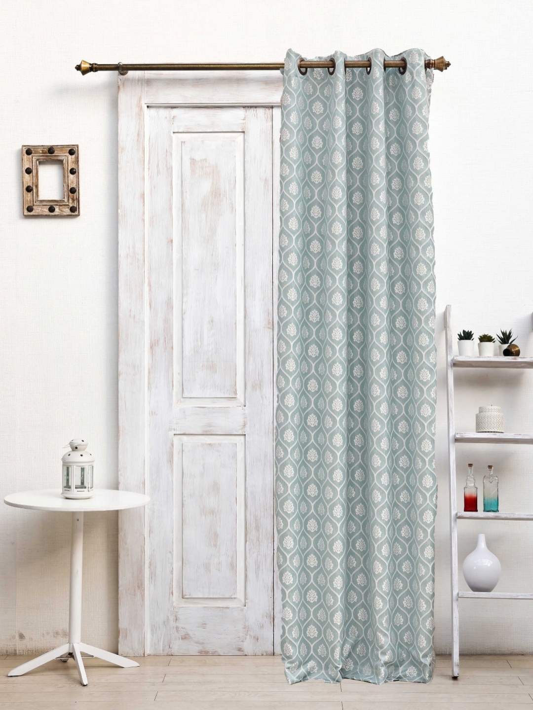 

Ariana Nexus Blue & White Ethnic Motifs Room Darkening Door Curtain