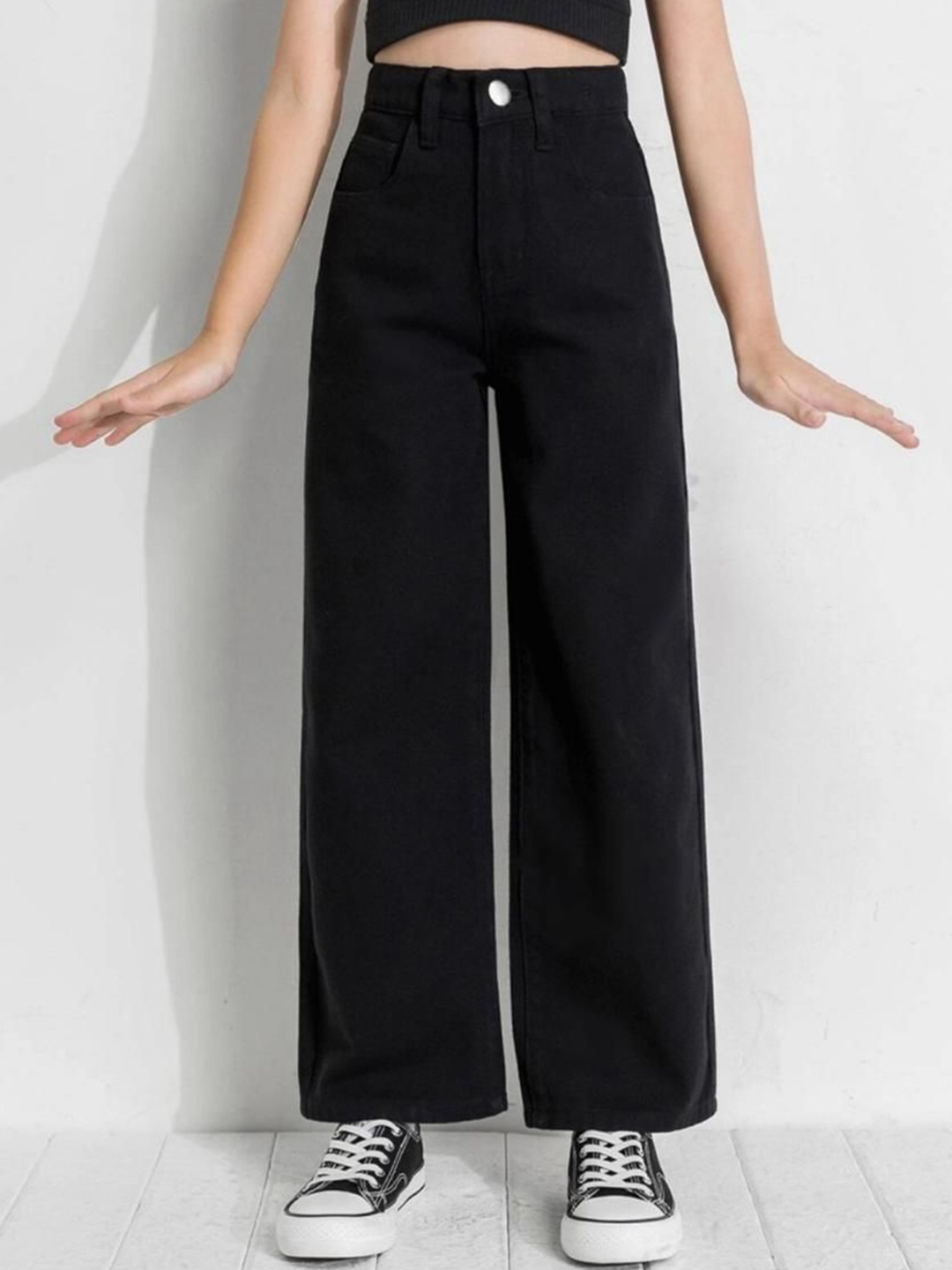

Hayler Women Cotton Mid-Rise Stretchable Jeans, Black