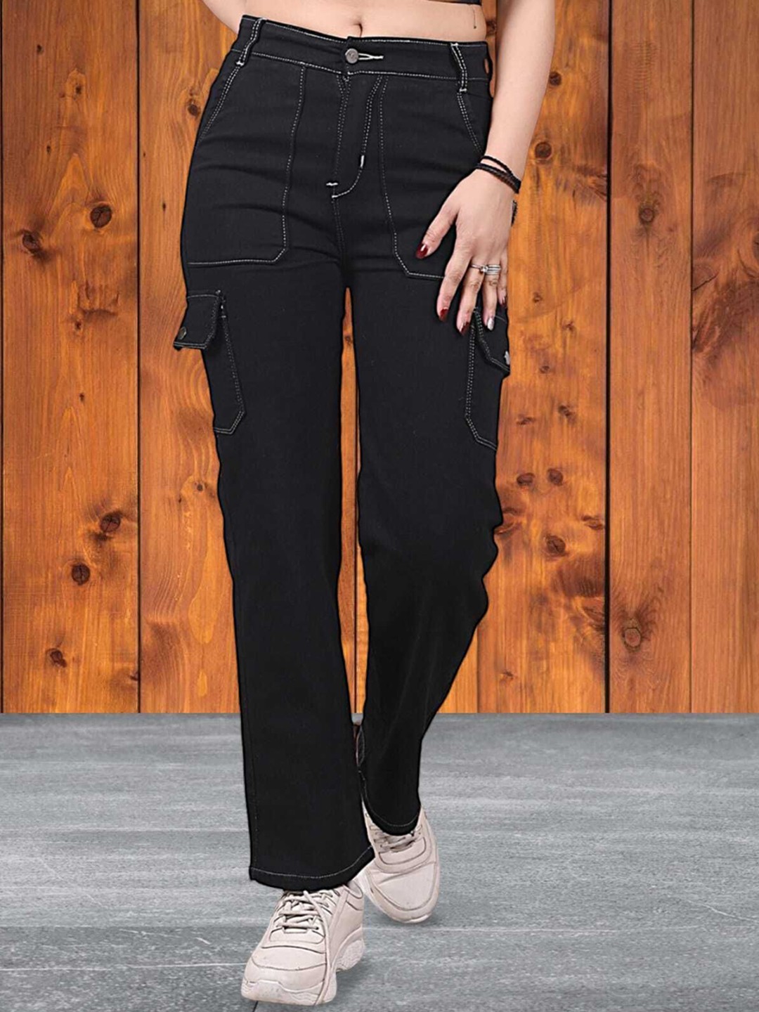 

Hayler Women Mid-Rise Stretchable Jeans, Black