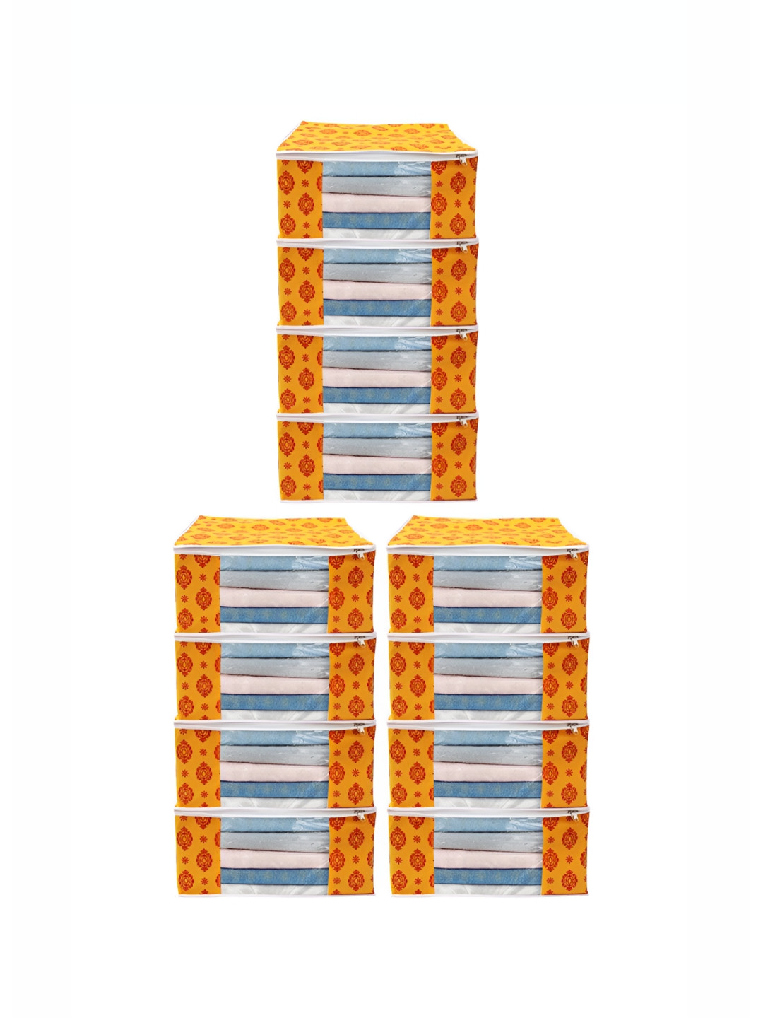 

ANKIT INTERNATIONAL Orange Set of 12 Super Strong Multi-Utility Organisers