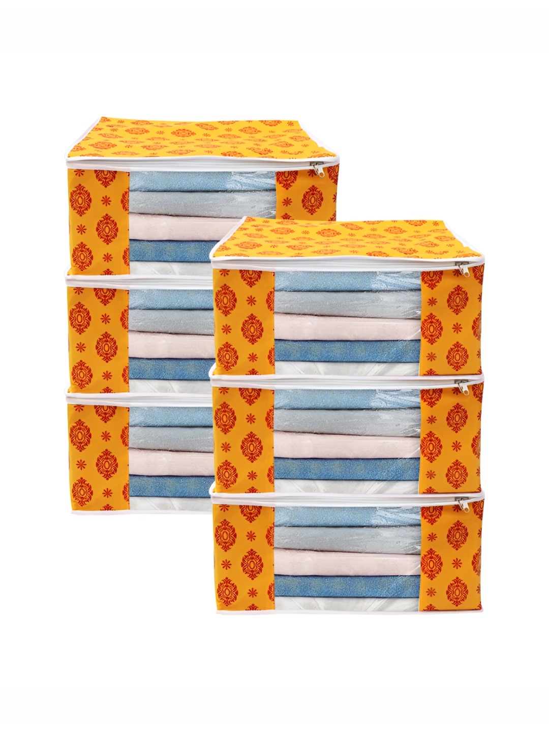 

ANKIT INTERNATIONAL Orange Set of 6 Super Strong Multi-Utility Organisers