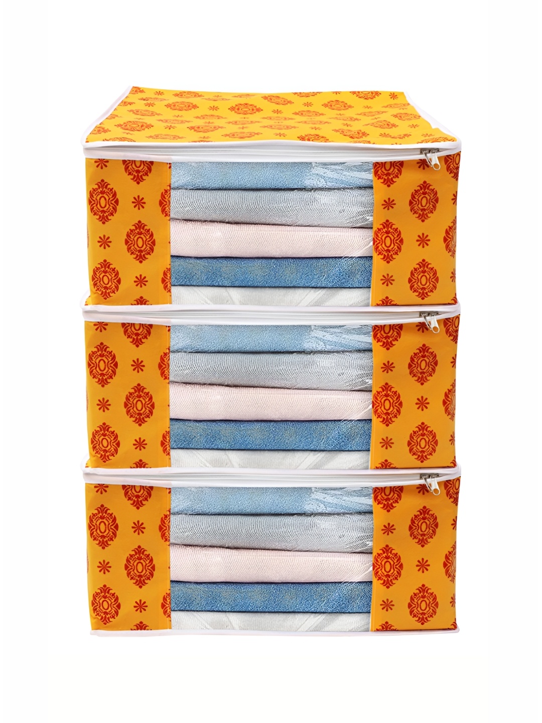 

ANKIT INTERNATIONAL Orange Set of 3 Super Strong Multi-Utility Organisers