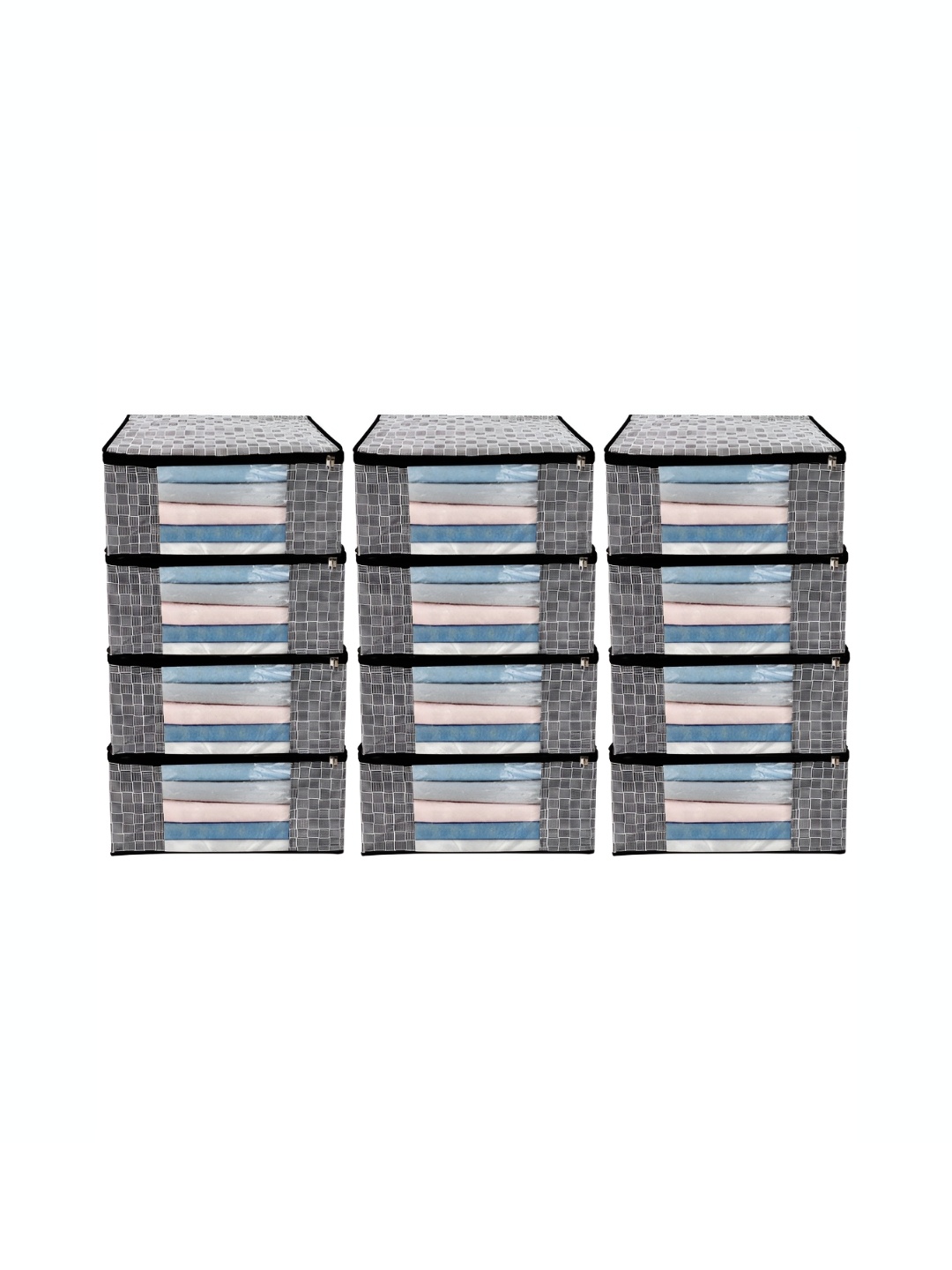 

ANKIT INTERNATIONAL Black Set of 12 Super Strong Multi-Utility Organisers