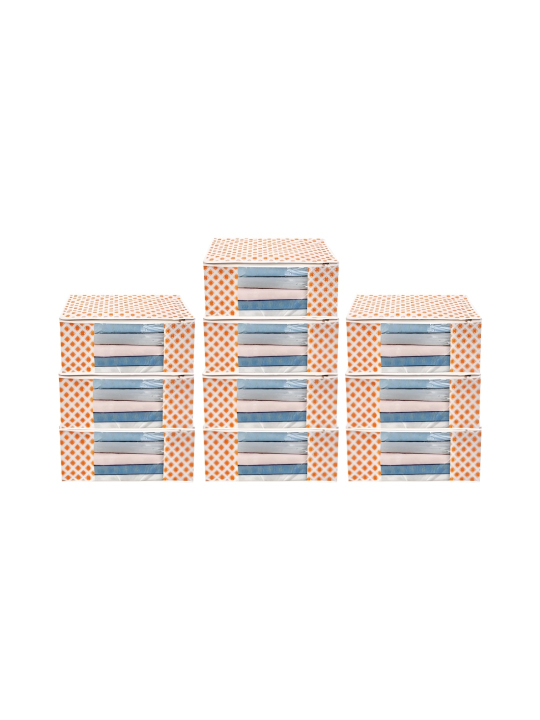 

ANKIT INTERNATIONAL Orange Set of 10 Super Strong Multi-Utility Organisers