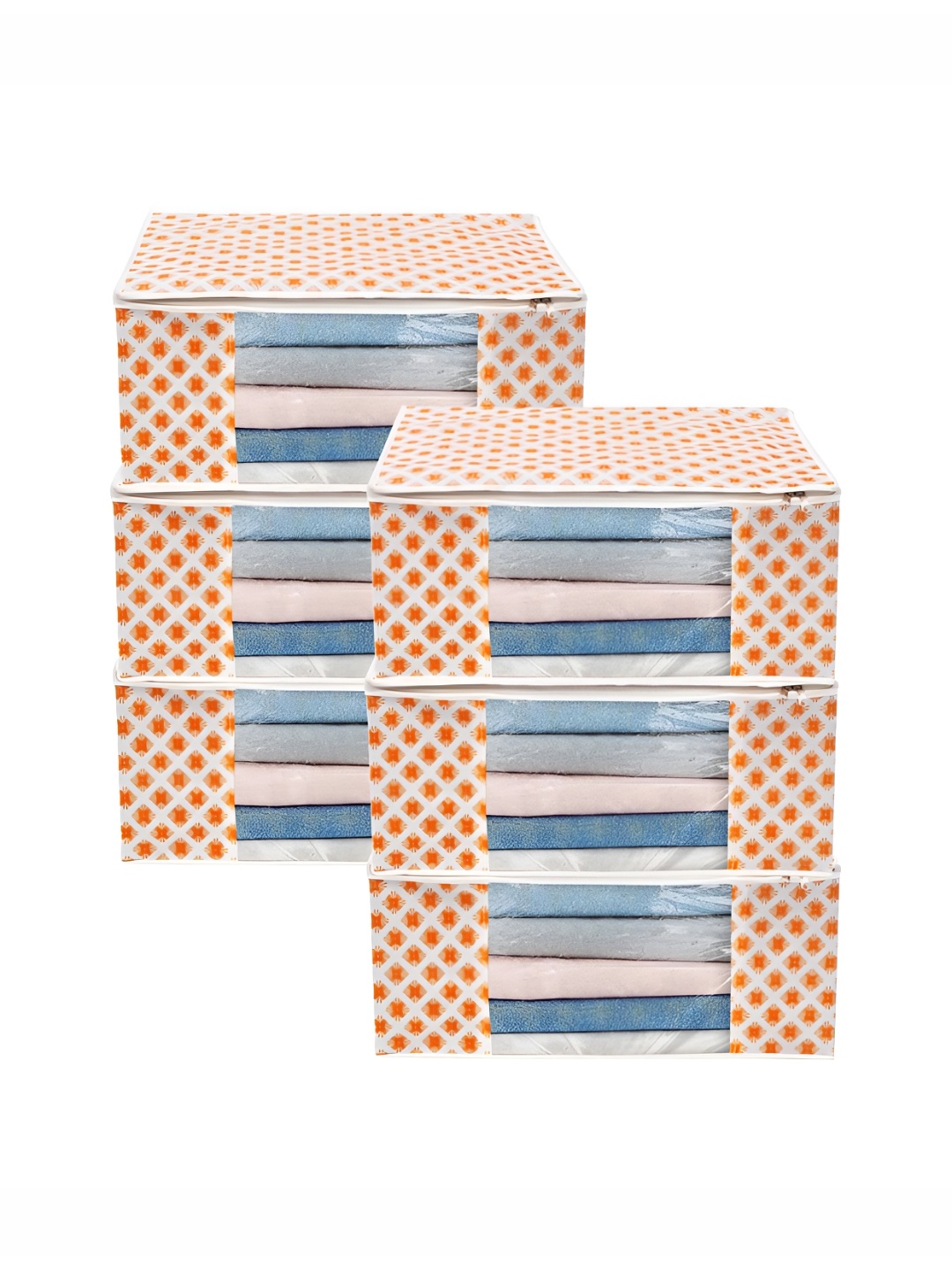 

ANKIT INTERNATIONAL Orange Set of 6 Super Strong Multi-Utility Organisers