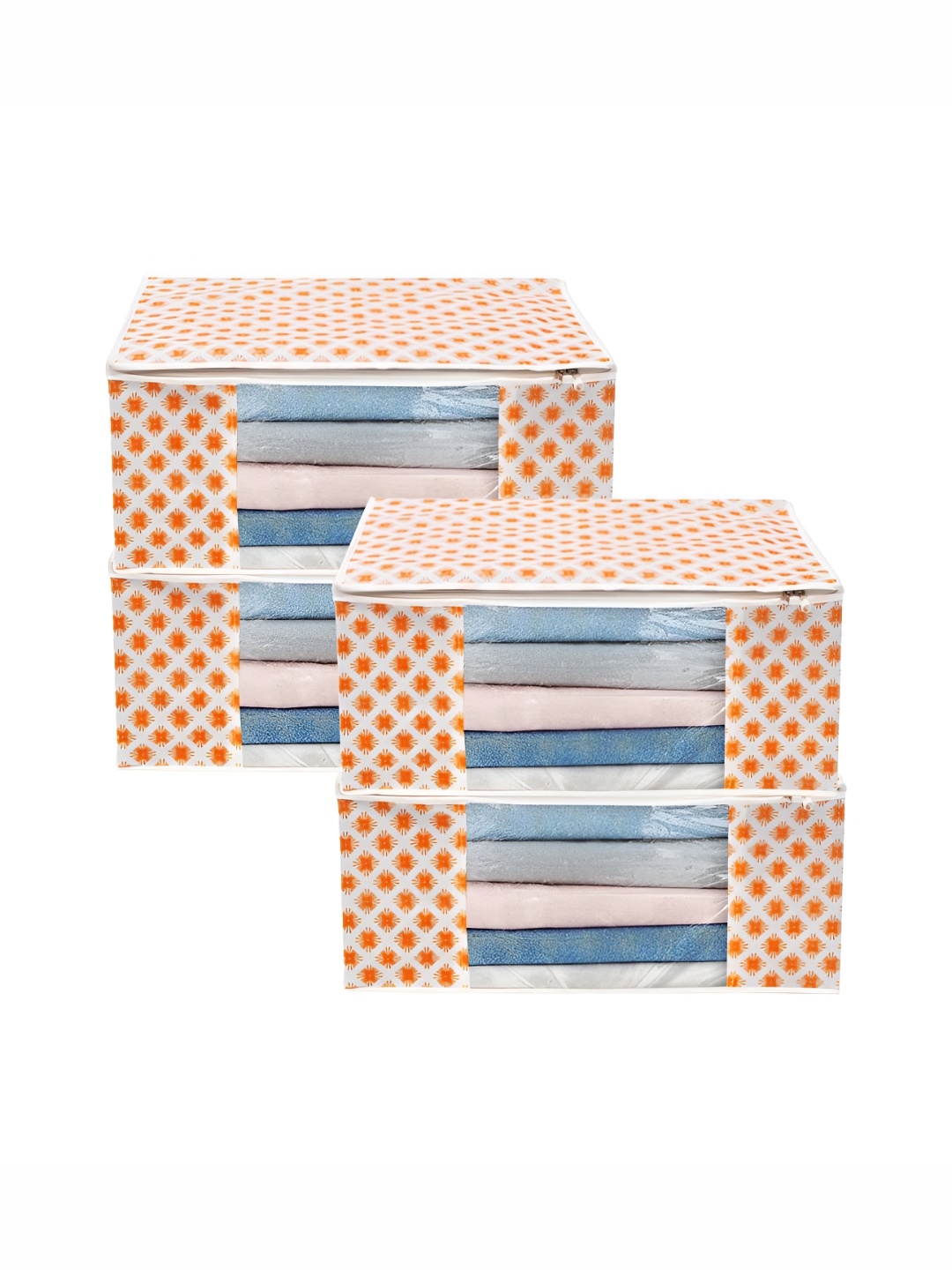 

ANKIT INTERNATIONAL Orange Set of 4 Super Strong Multi-Utility Organisers