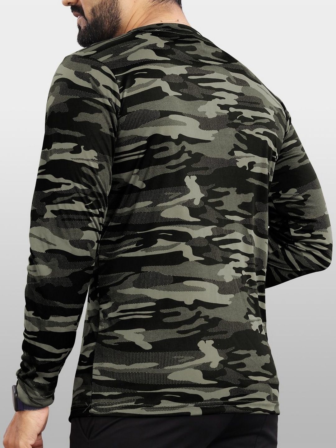 

VeBNoR Men Camouflage Printed Casual T-shirt, Green