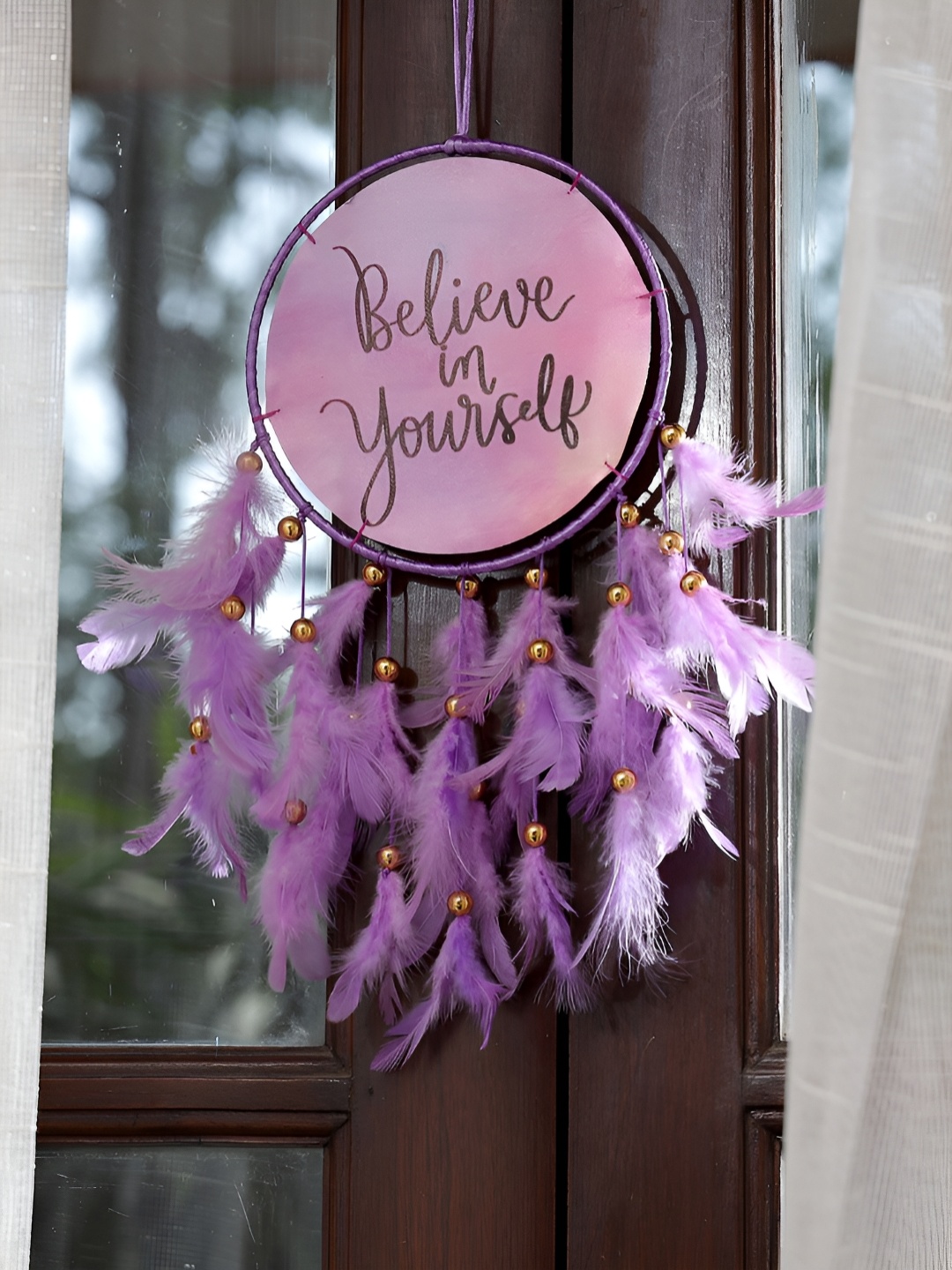 

DULI Purple Printed Dream Catcher Wall Hanging