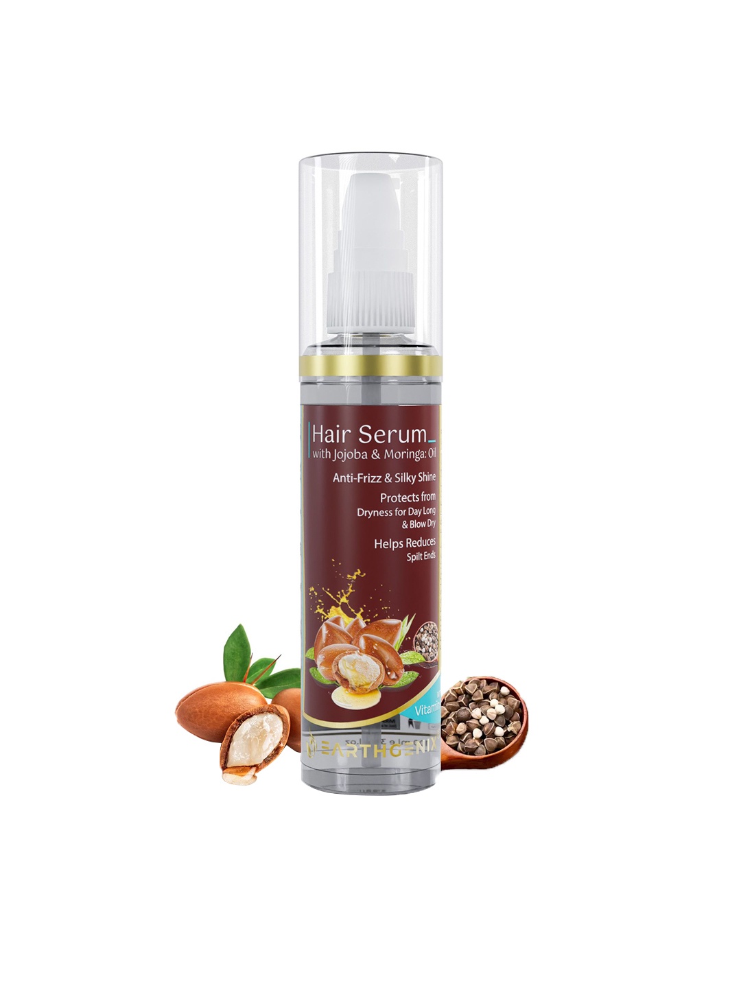 

Earthgenix Hair Serum With Jojoba & Moringa Oil - 100 ml, White