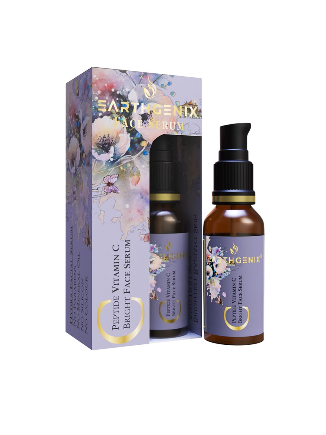 

Earthgenix Peptide Vitamin C Bright Face Serum With Hyaluronic Acid- 15 ml, Purple