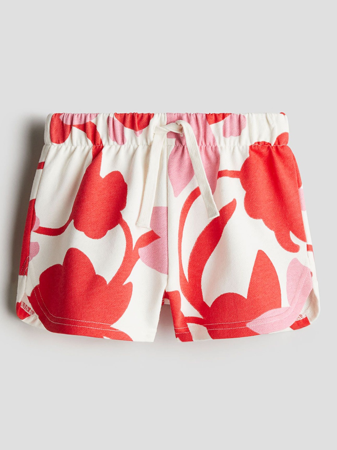 

H&M Printed Cotton Sweatshorts, Red