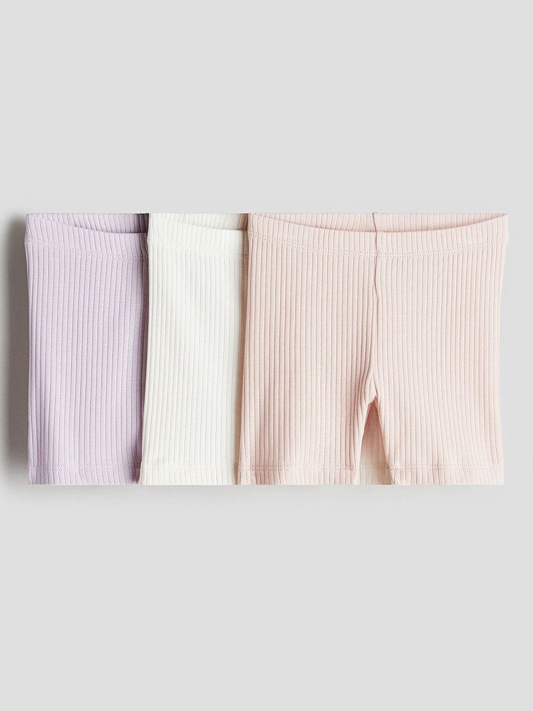 

H&M 3-Pack Ribbed Cycling Shorts, Pink