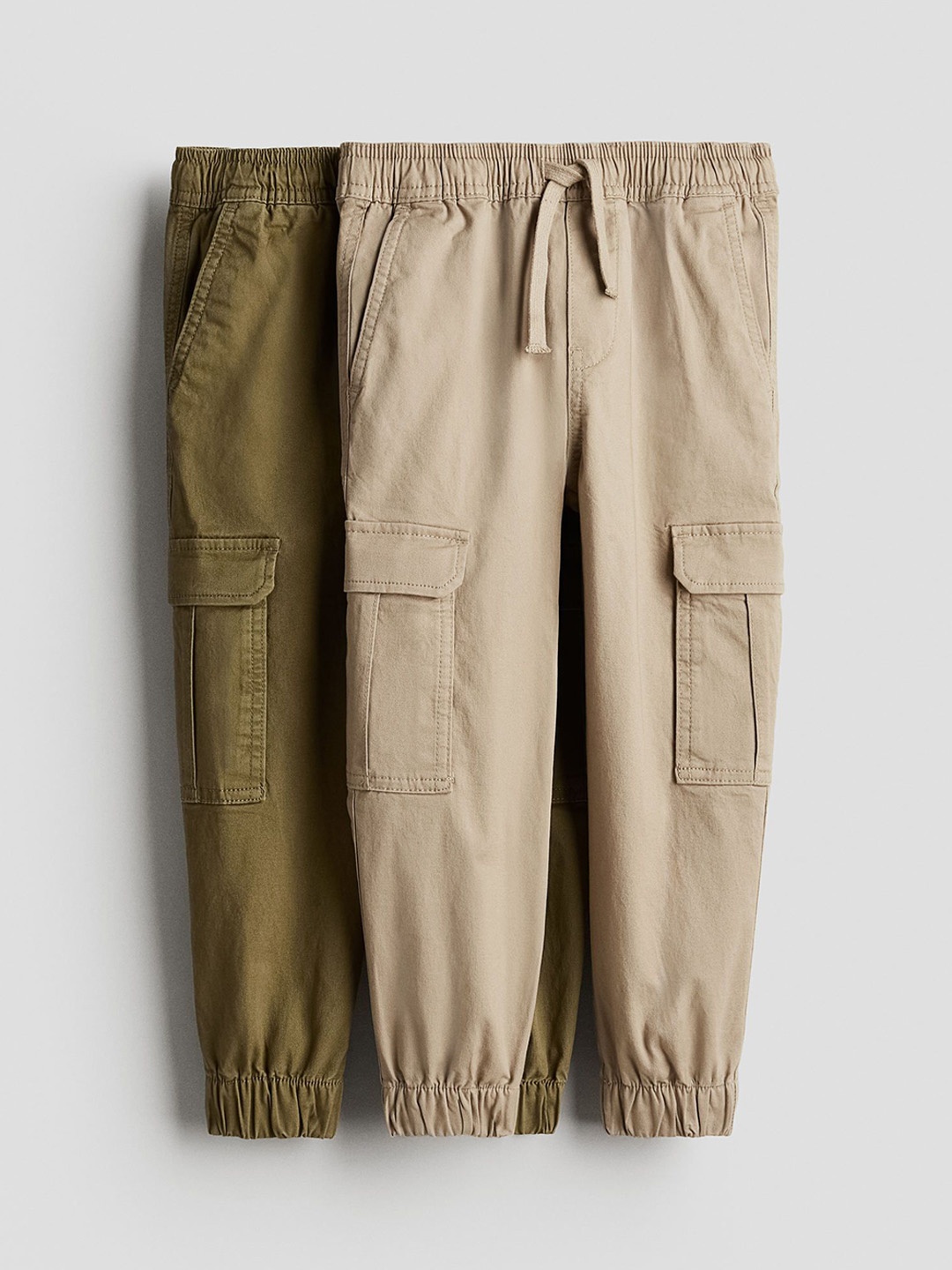 

H&M 2-Pack Cargo Joggers, Green