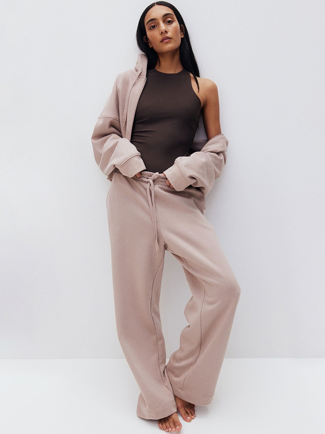 

H&M Wide Sweatpants, Pink