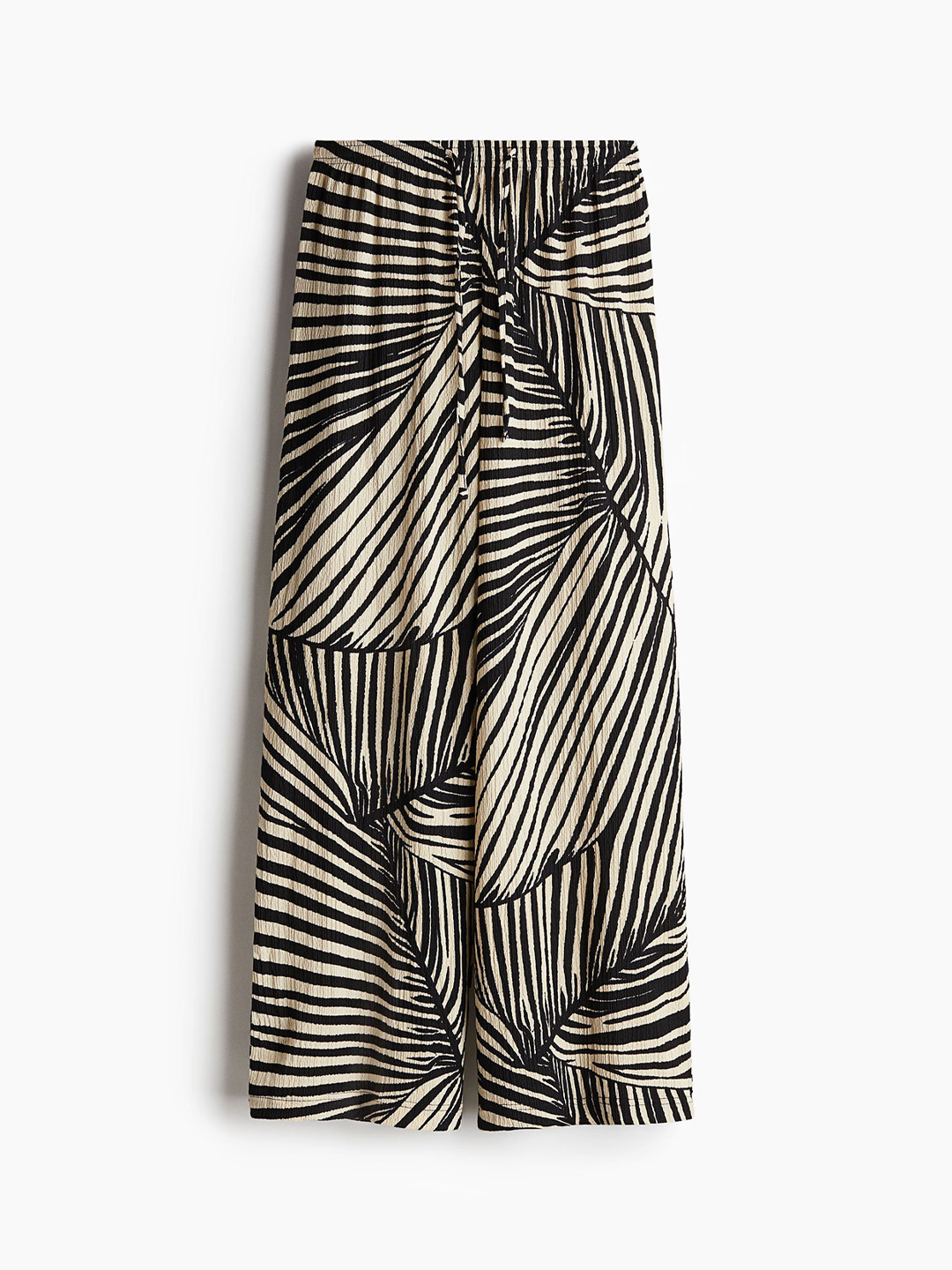 

H&M Wide Pull-On Trousers, Black
