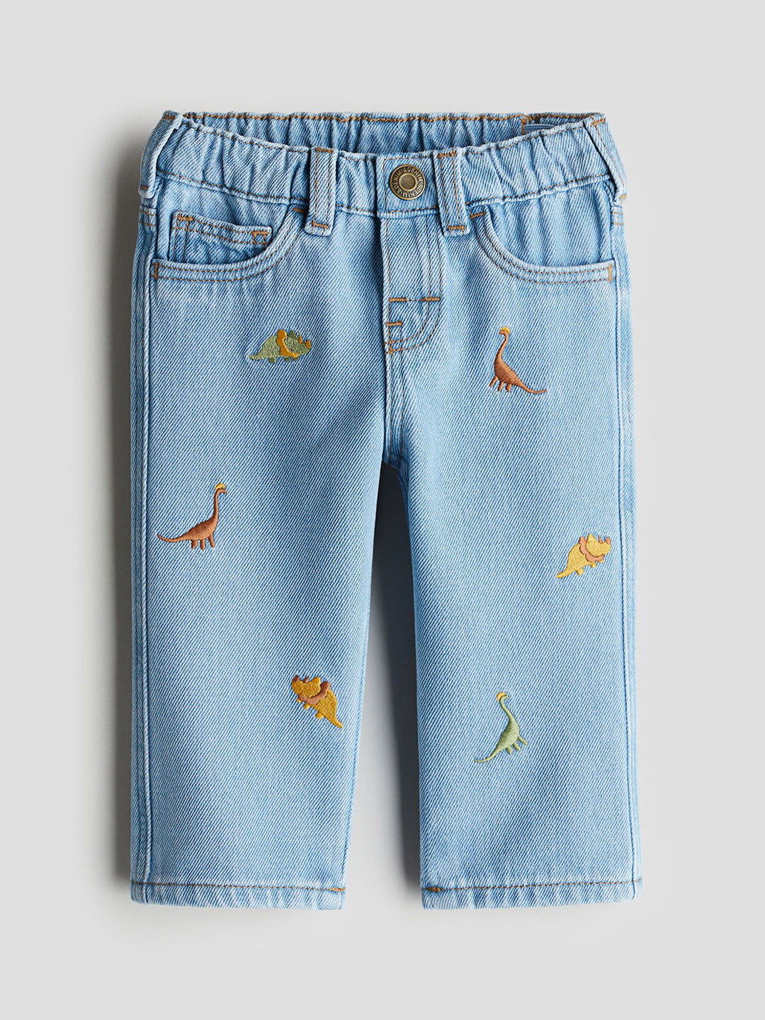 

H&M Embroidery-Detail Jeans, Blue