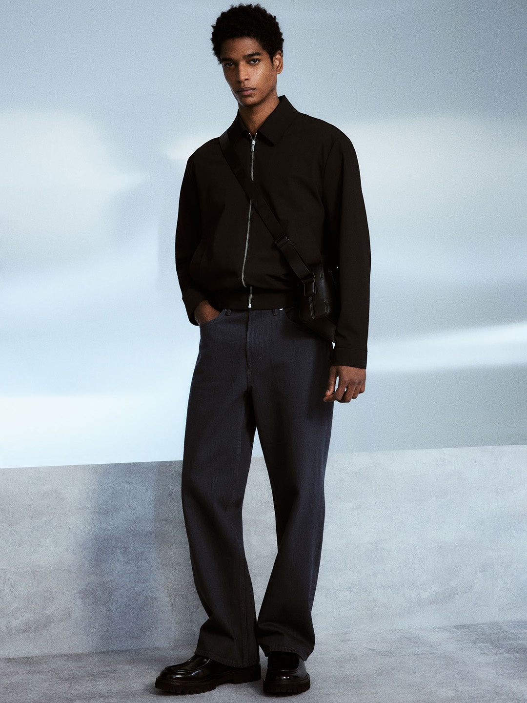 

H&M Relaxed Fit 5-Pocket Twill Trousers, Grey